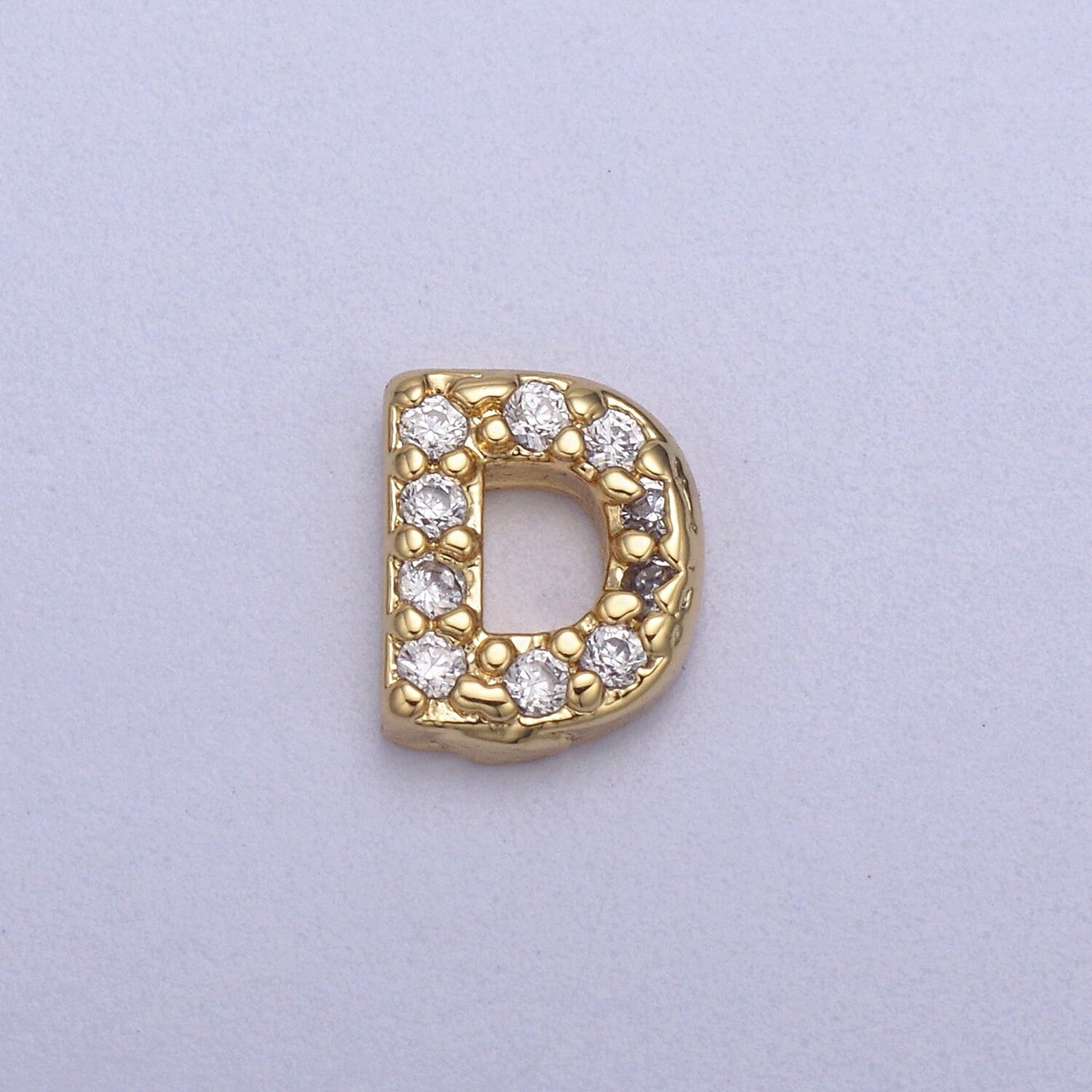 Mini Cubic Zirconia Gold Filled Initial Charm for Locket Alphabet Personalized Jewelry for Add on Locket A767-A779