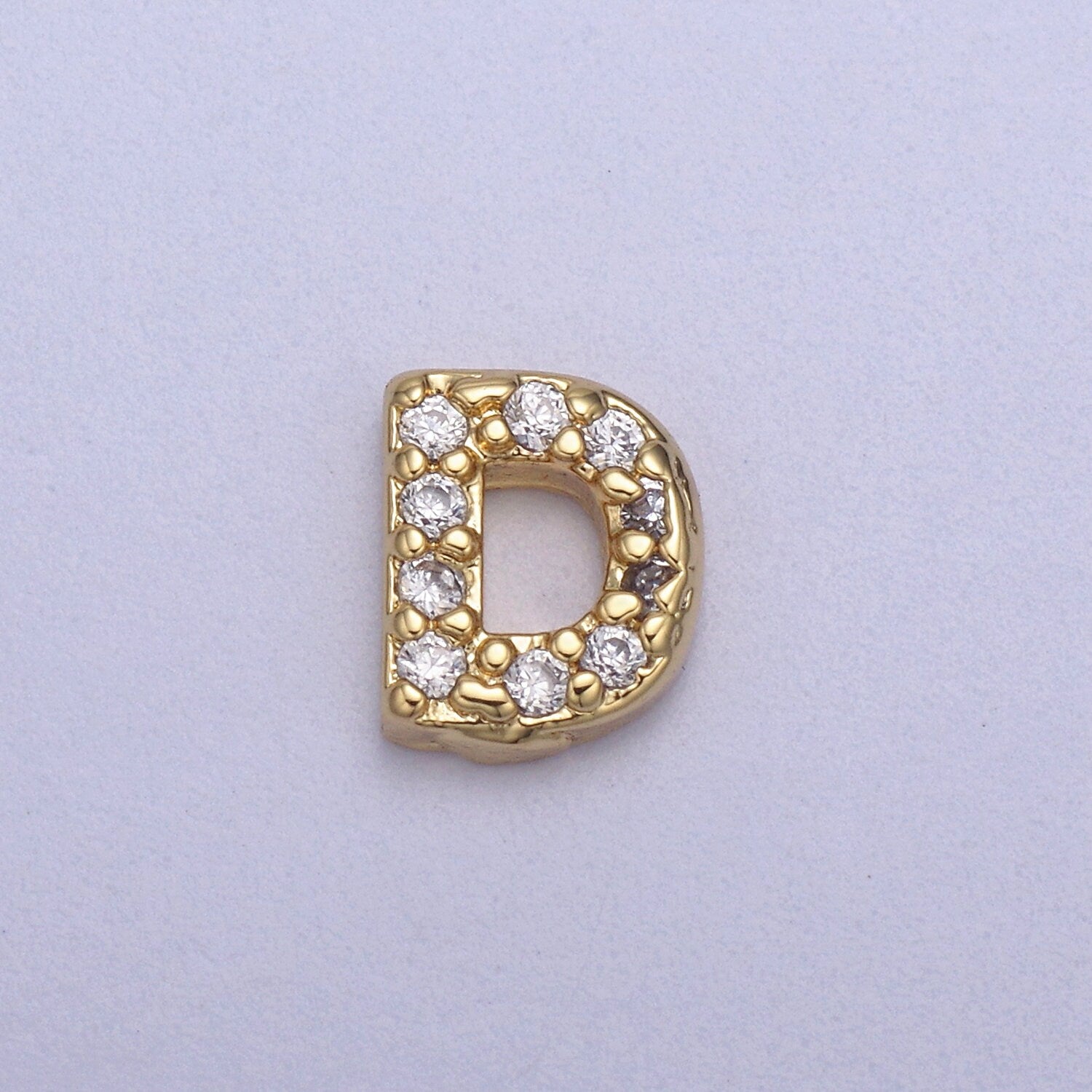 Mini Cubic Zirconia Gold Filled Initial Charm for Locket Alphabet Personalized Jewelry for Add on Locket A767-A779