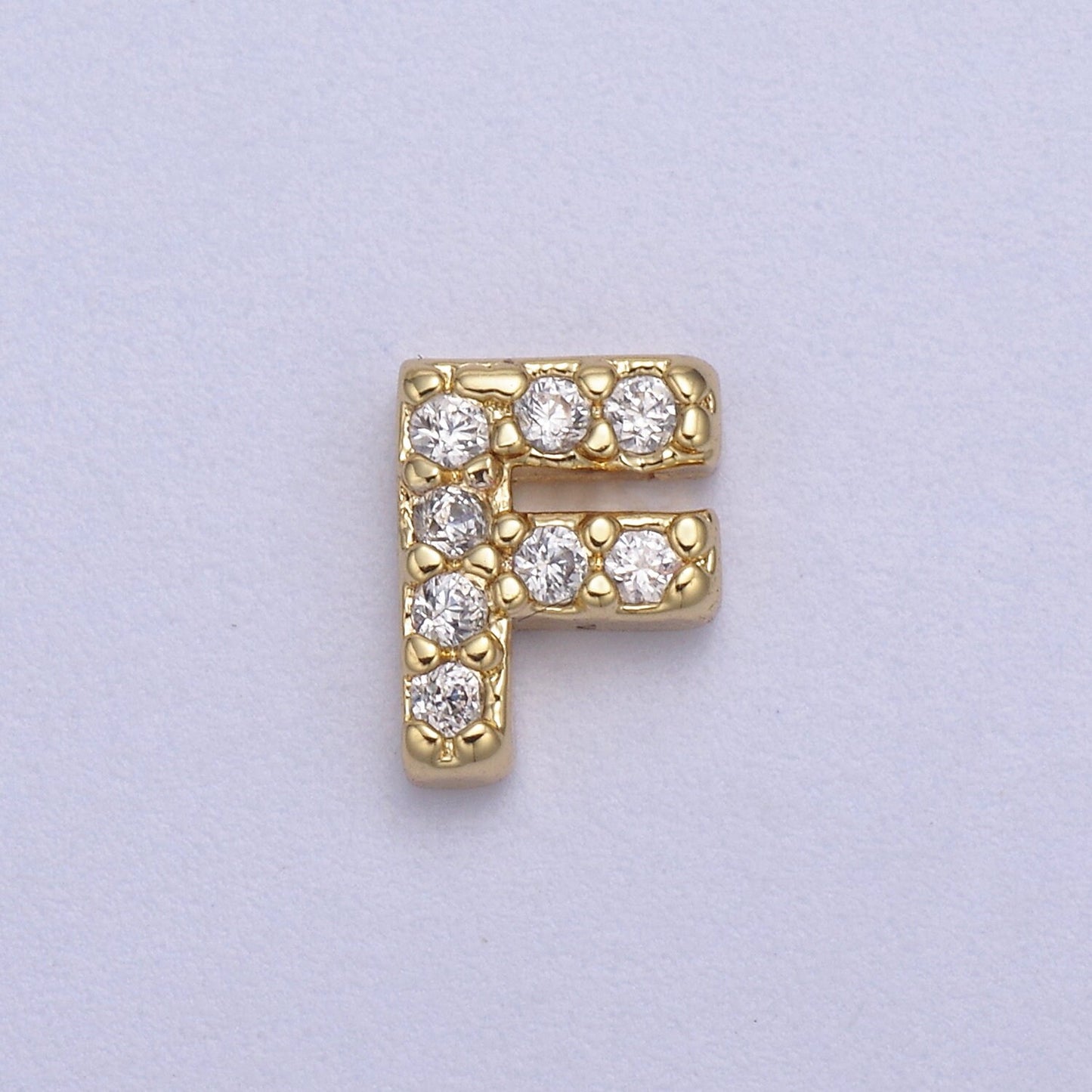 Mini Cubic Zirconia Gold Filled Initial Charm for Locket Alphabet Personalized Jewelry for Add on Locket A767-A779