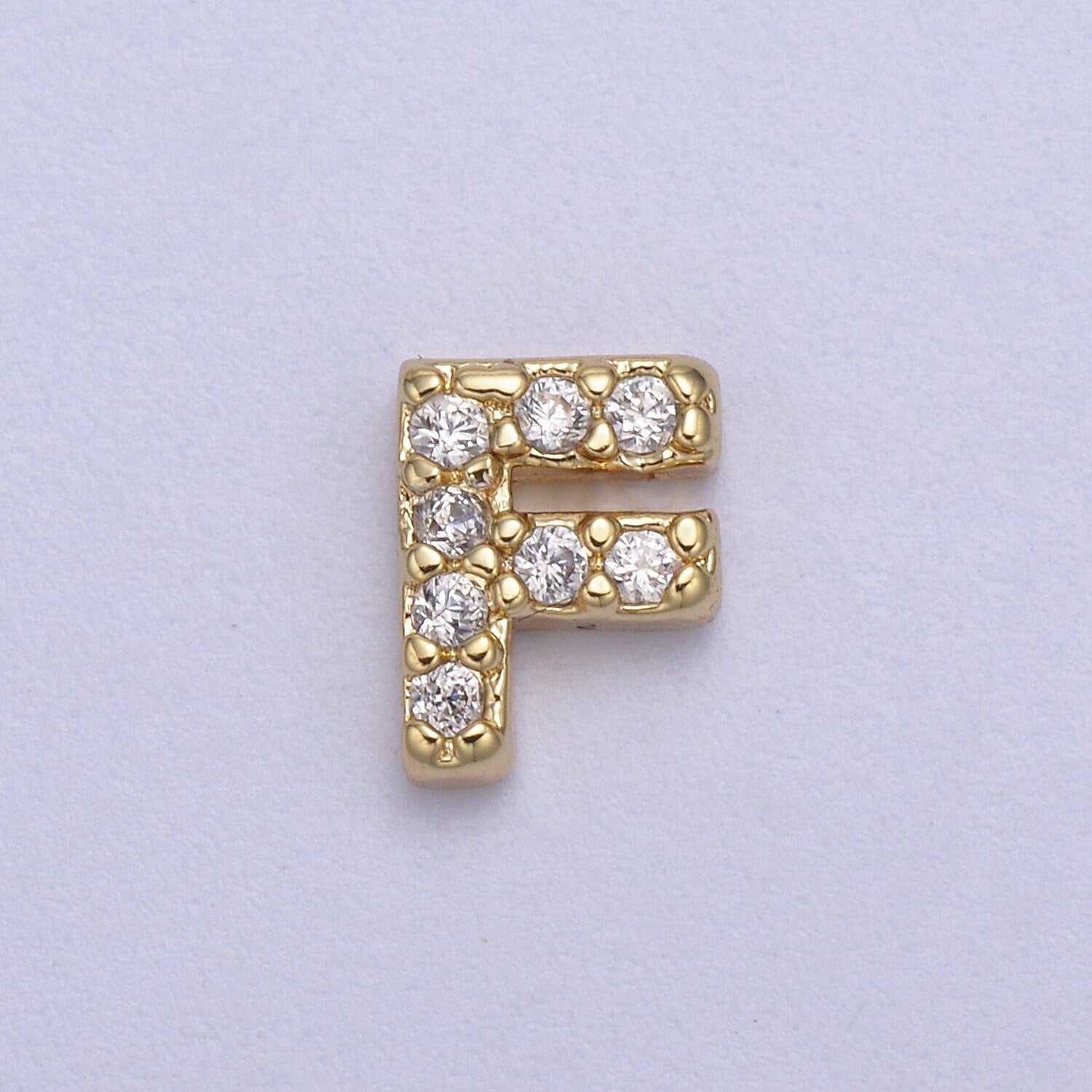 Mini Cubic Zirconia Gold Filled Initial Charm for Locket Alphabet Personalized Jewelry for Add on Locket A767-A779