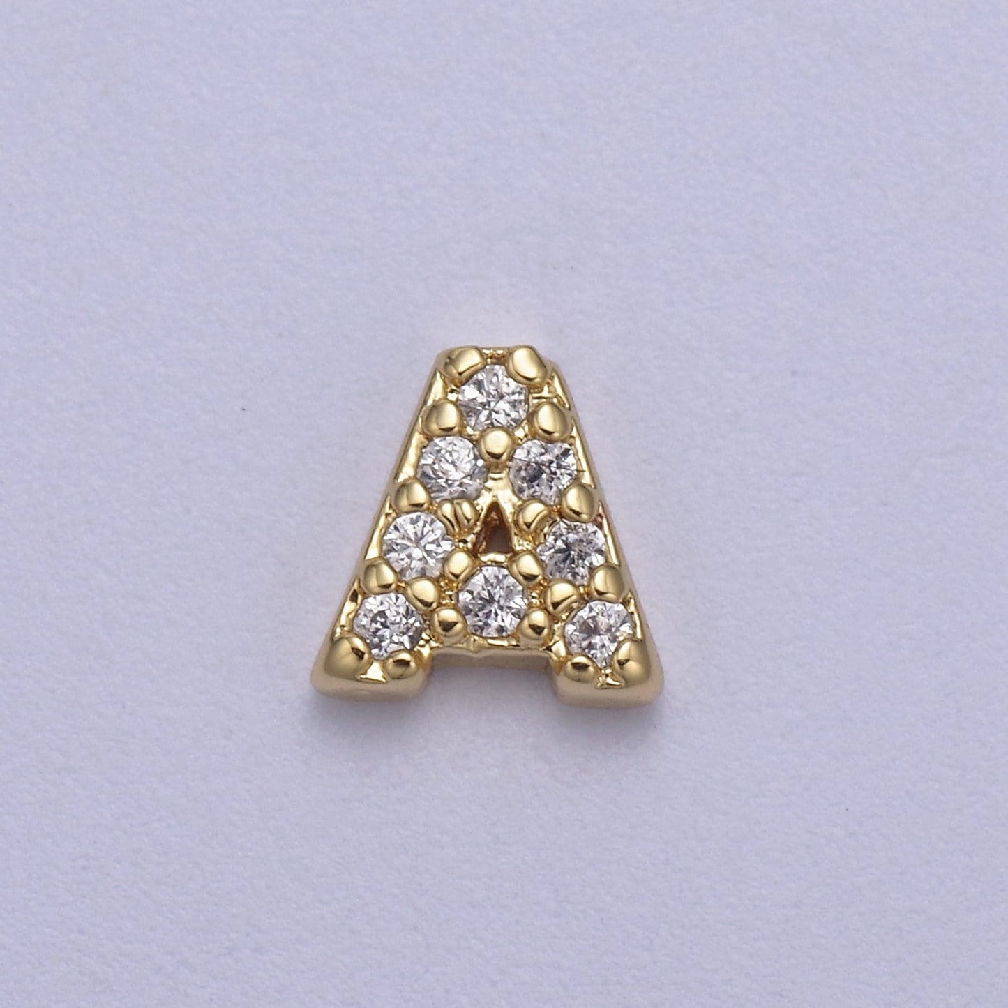 Mini Cubic Zirconia Gold Filled Initial Charm for Locket Alphabet Personalized Jewelry for Add on Locket A767-A779