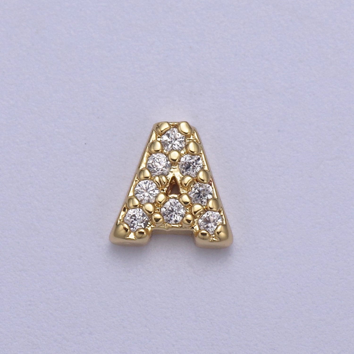 Mini Cubic Zirconia Gold Filled Initial Charm for Locket Alphabet Personalized Jewelry for Add on Locket A767-A779