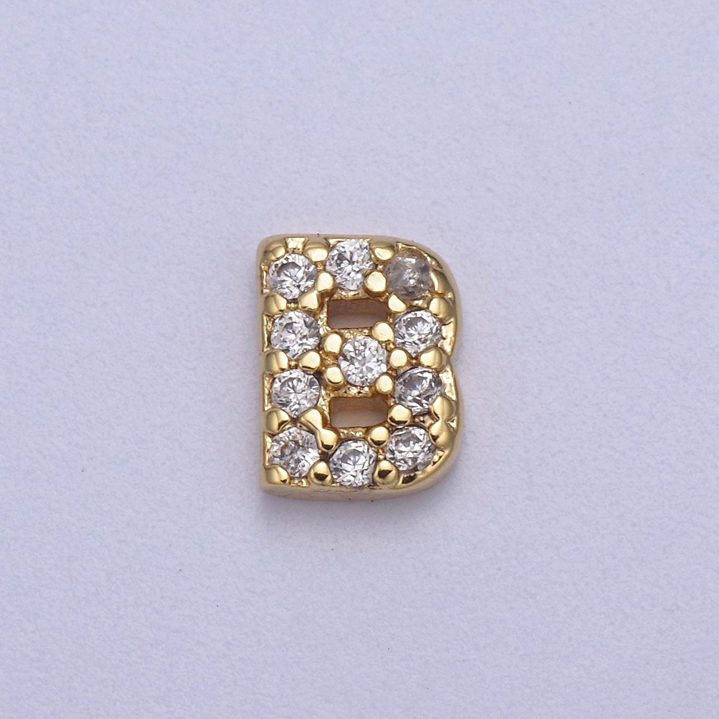 Mini Cubic Zirconia Gold Filled Initial Charm for Locket Alphabet Personalized Jewelry for Add on Locket A767-A779