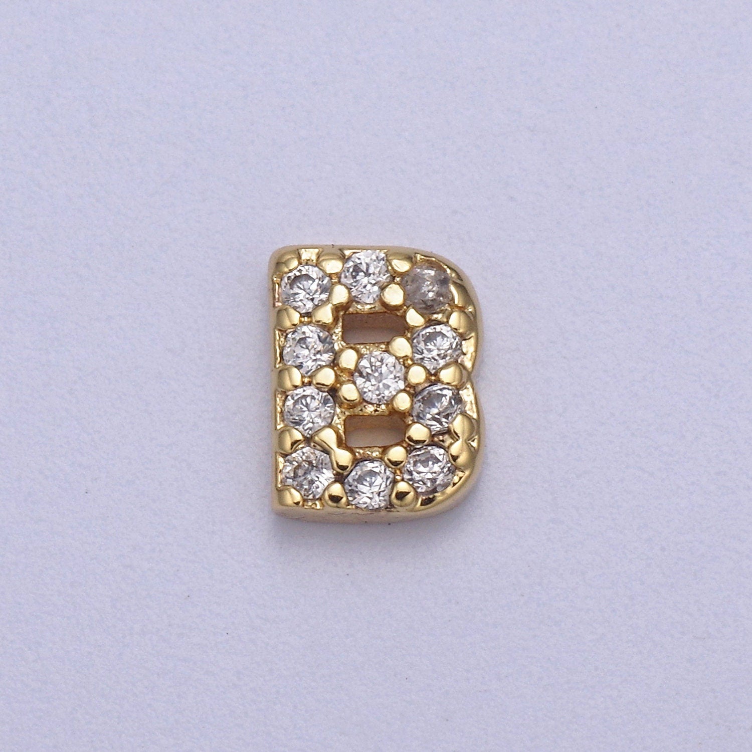 Mini Cubic Zirconia Gold Filled Initial Charm for Locket Alphabet Personalized Jewelry for Add on Locket A767-A779