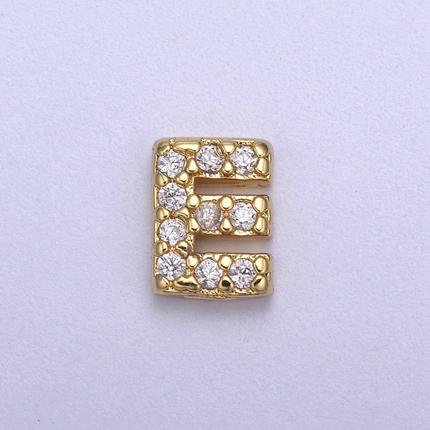 Mini Cubic Zirconia Gold Filled Initial Charm for Locket Alphabet Personalized Jewelry for Add on Locket A767-A779
