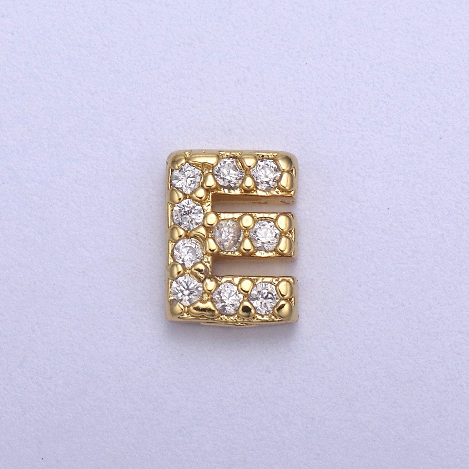 Mini Cubic Zirconia Gold Filled Initial Charm for Locket Alphabet Personalized Jewelry for Add on Locket A767-A779