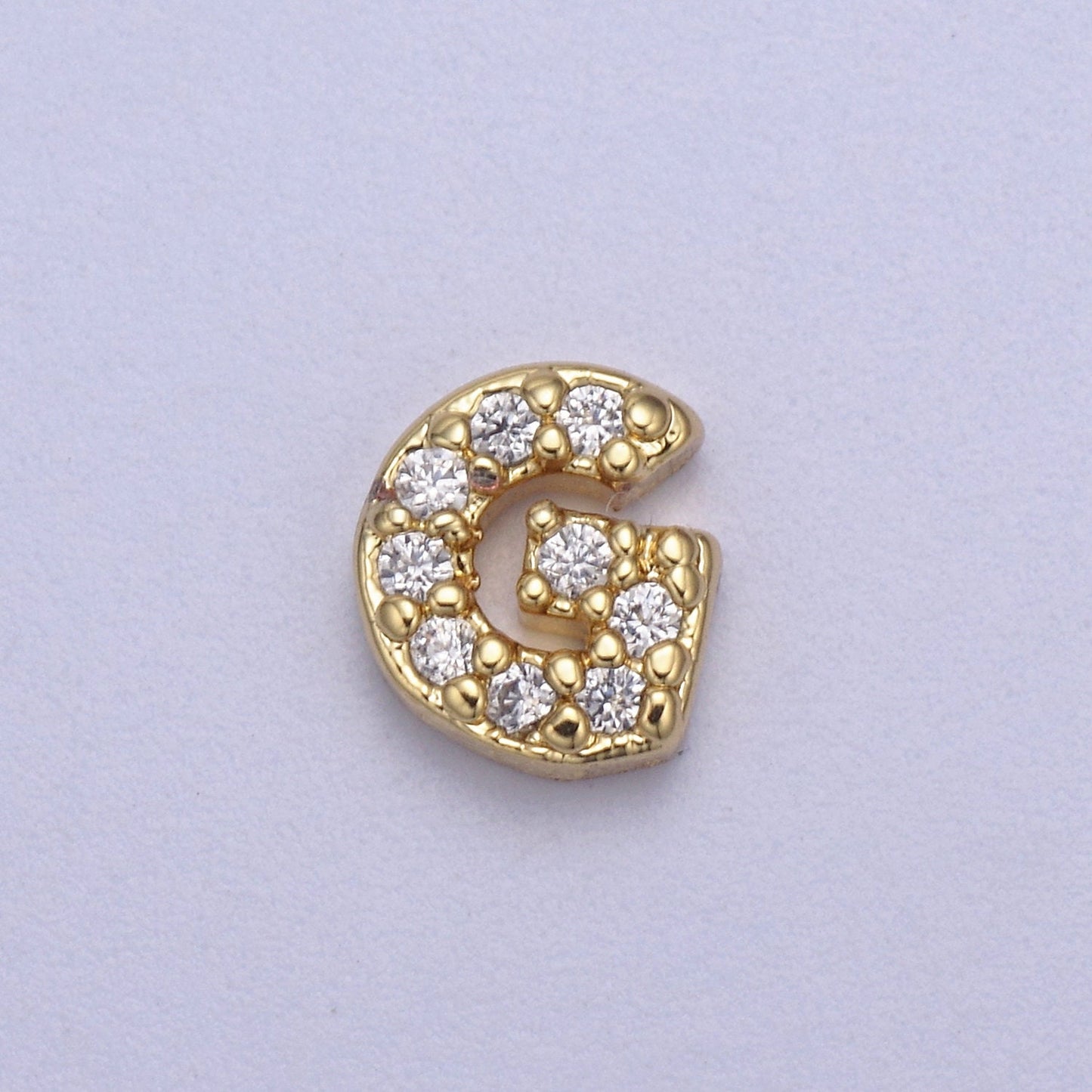 Mini Cubic Zirconia Gold Filled Initial Charm for Locket Alphabet Personalized Jewelry for Add on Locket A767-A779
