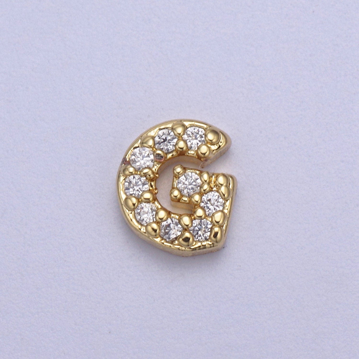 Mini Cubic Zirconia Gold Filled Initial Charm for Locket Alphabet Personalized Jewelry for Add on Locket A767-A779