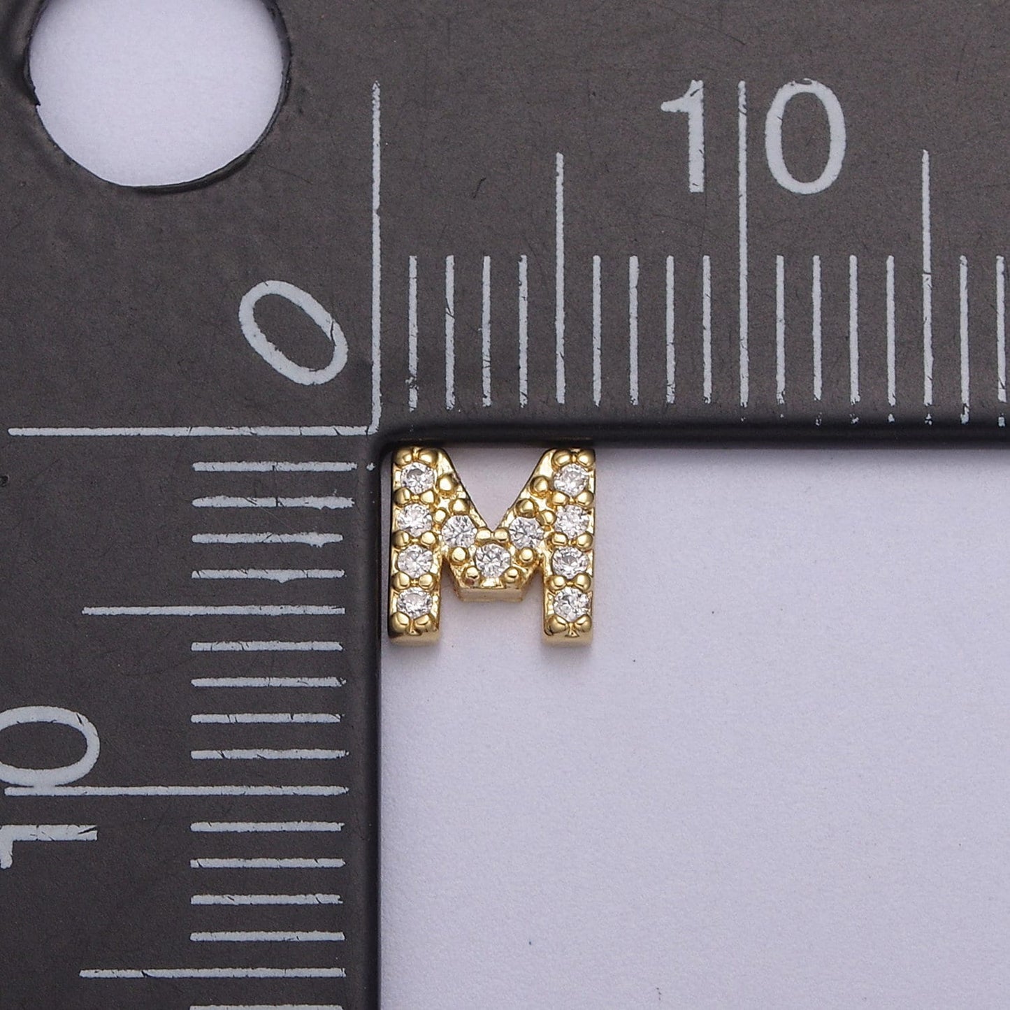 Mini Cubic Zirconia Gold Filled Initial Charm for Locket Alphabet Personalized Jewelry for Add on Locket A767-A779