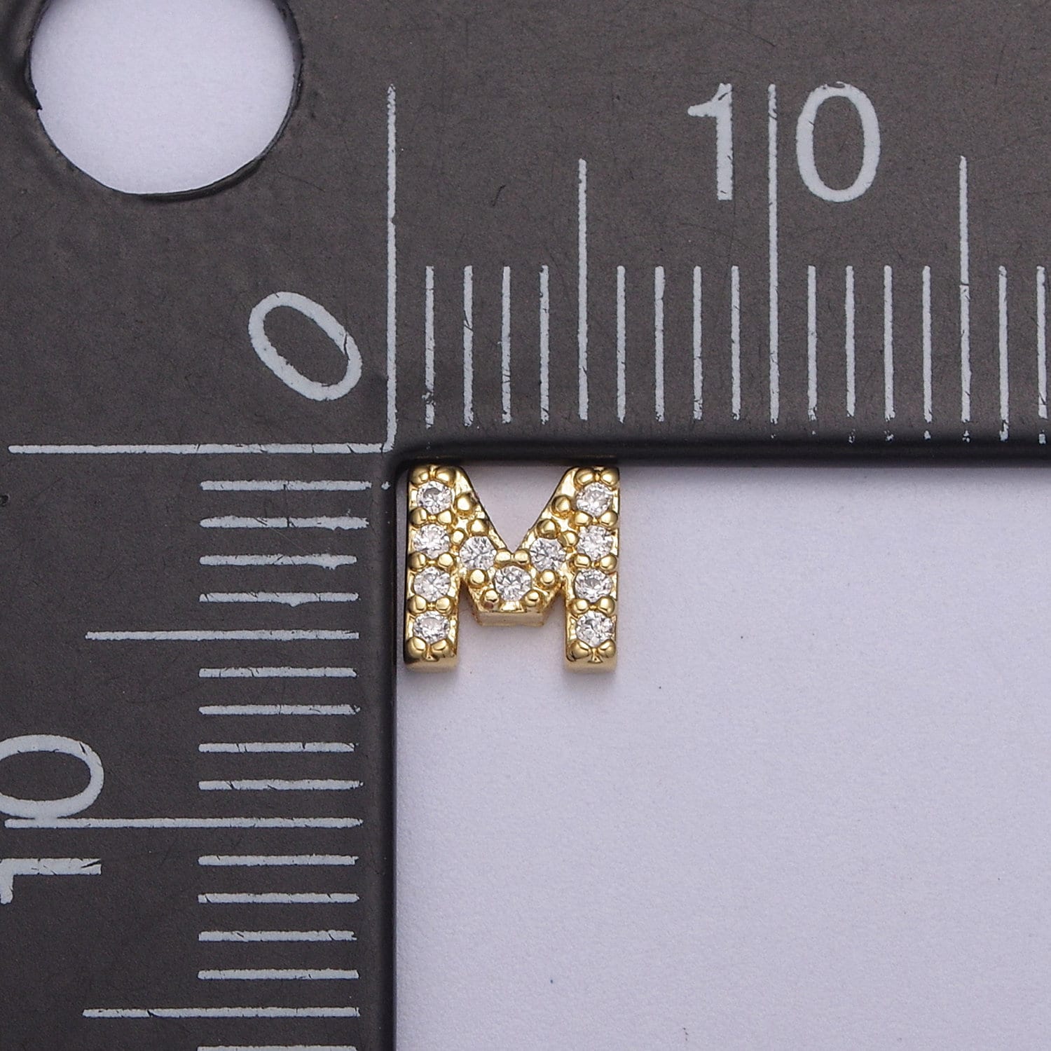Mini Cubic Zirconia Gold Filled Initial Charm for Locket Alphabet Personalized Jewelry for Add on Locket A767-A779