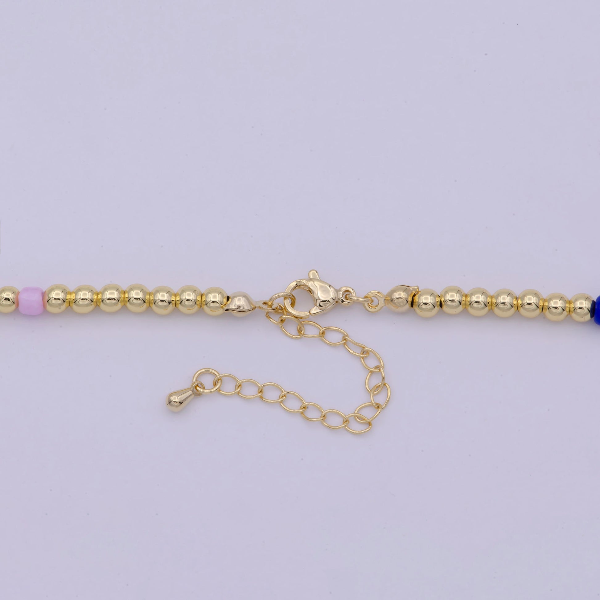 Gold filled Bead necklace,minimal delicate necklace, dainty Pearl gradient necklace,colorful beaded boho crystal necklace | WA-546