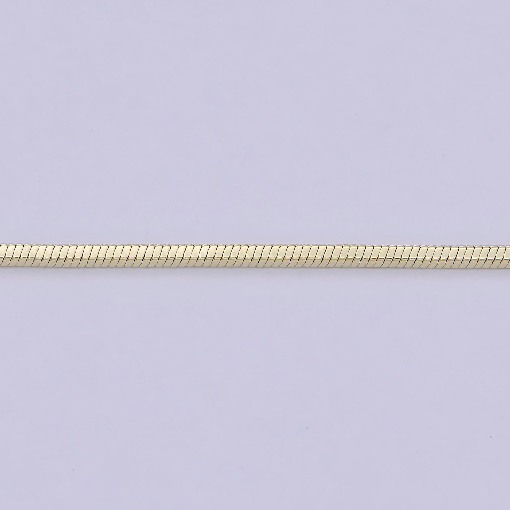 Dainty Gold Snake Chain 1 MM Round 17.7" Ready To Wear Chain Wholesale Necklace WA-752