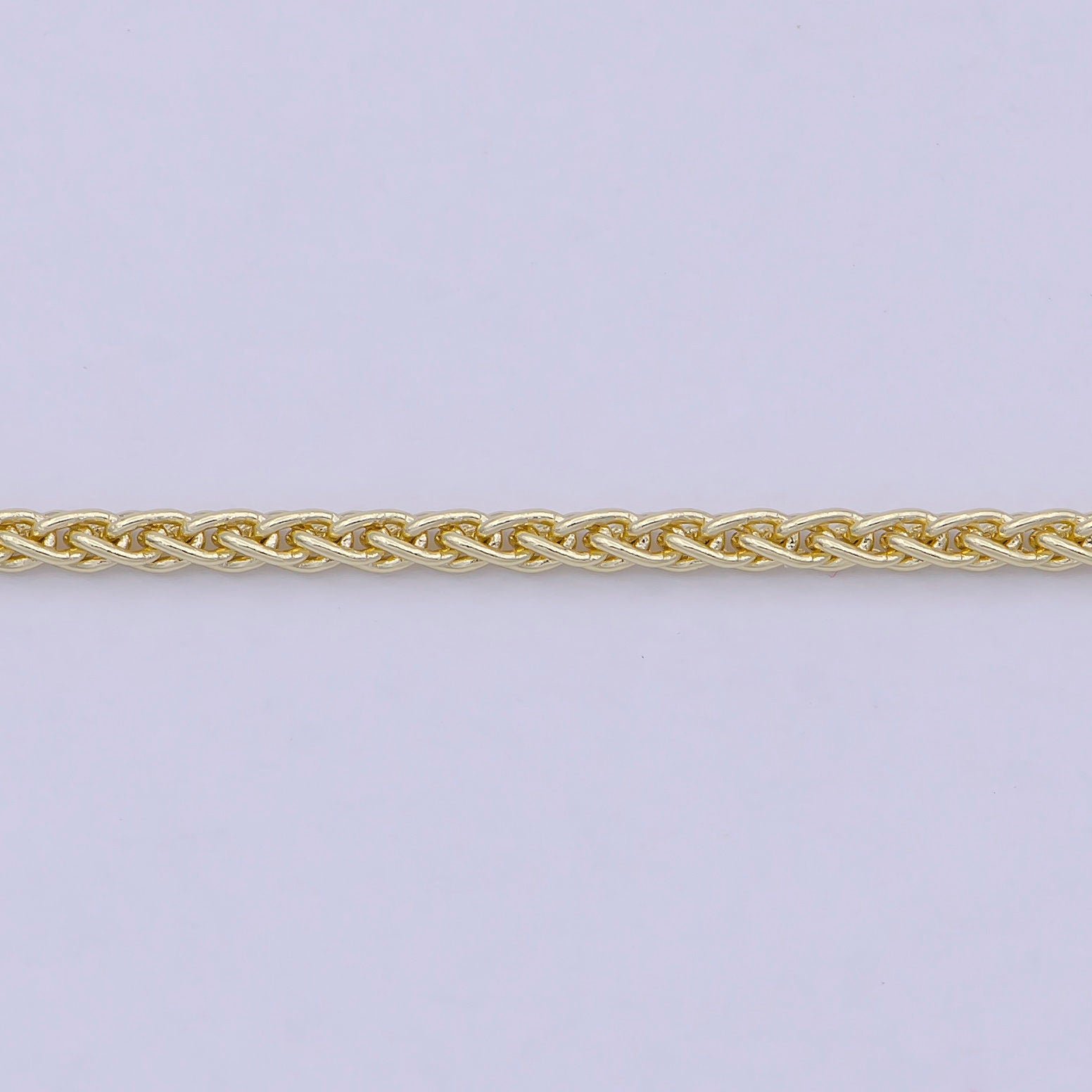 14K Gold Filled Wheat Chain Foxtail Chain Necklace, Men Ladies Gold Chain, Trending Gold Chain Necklace WA-755