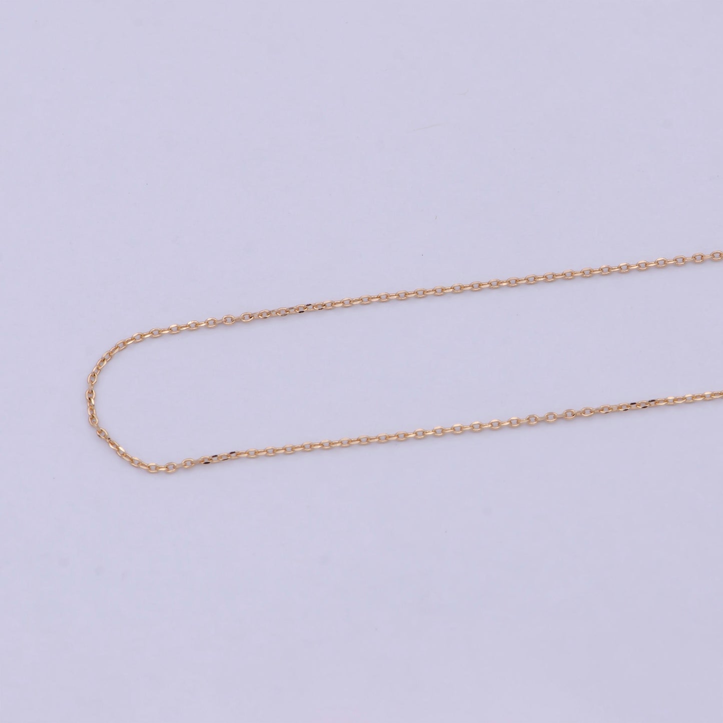 Fine 18K Gold Filled Cable Chain Necklace Link chain necklace 17.5 inch Ready to Wear WA-758