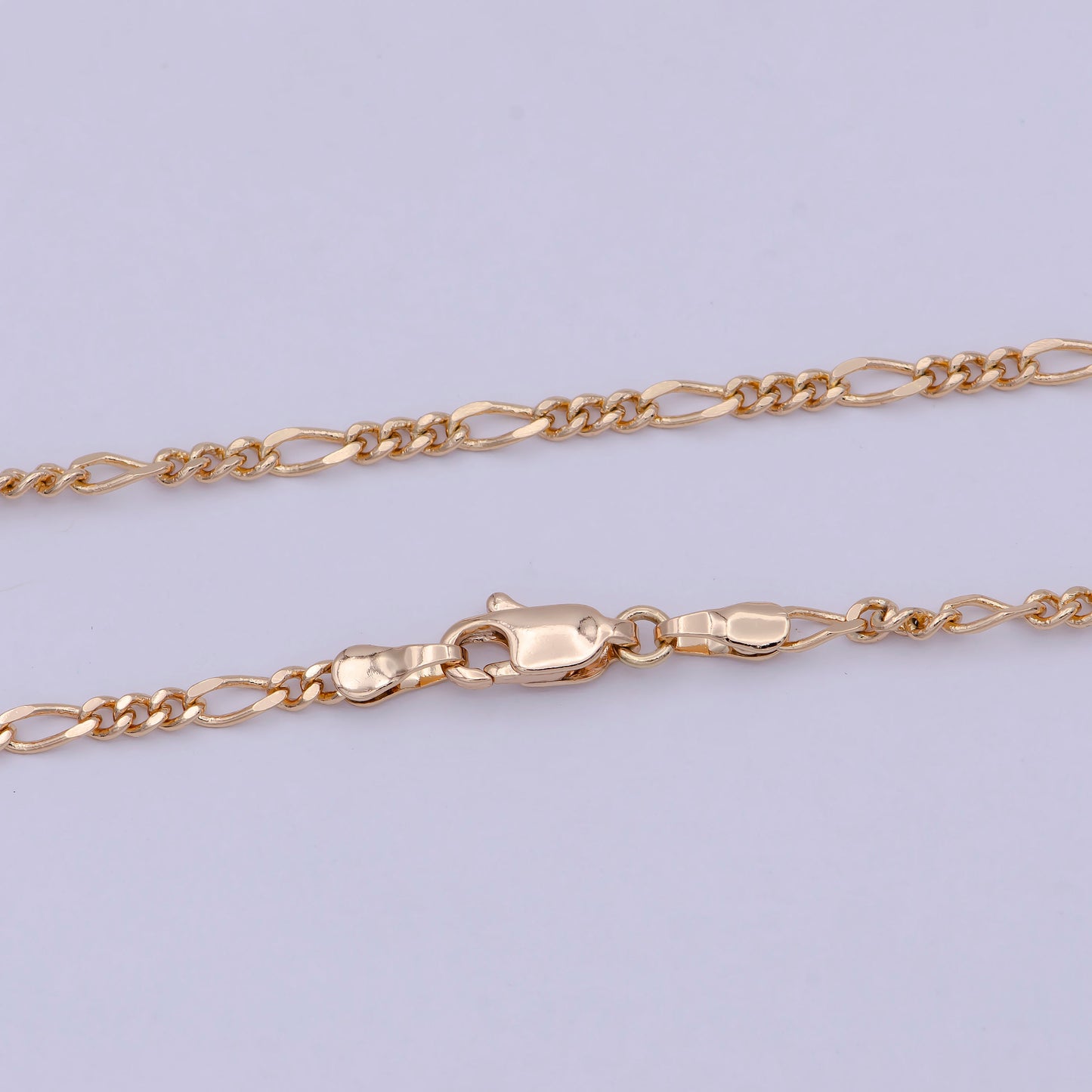 18K Gold Filled 2.4mm Link Figaro Chain For Wholesale Necklace Dainty Jewelry Making Supplies WA-767