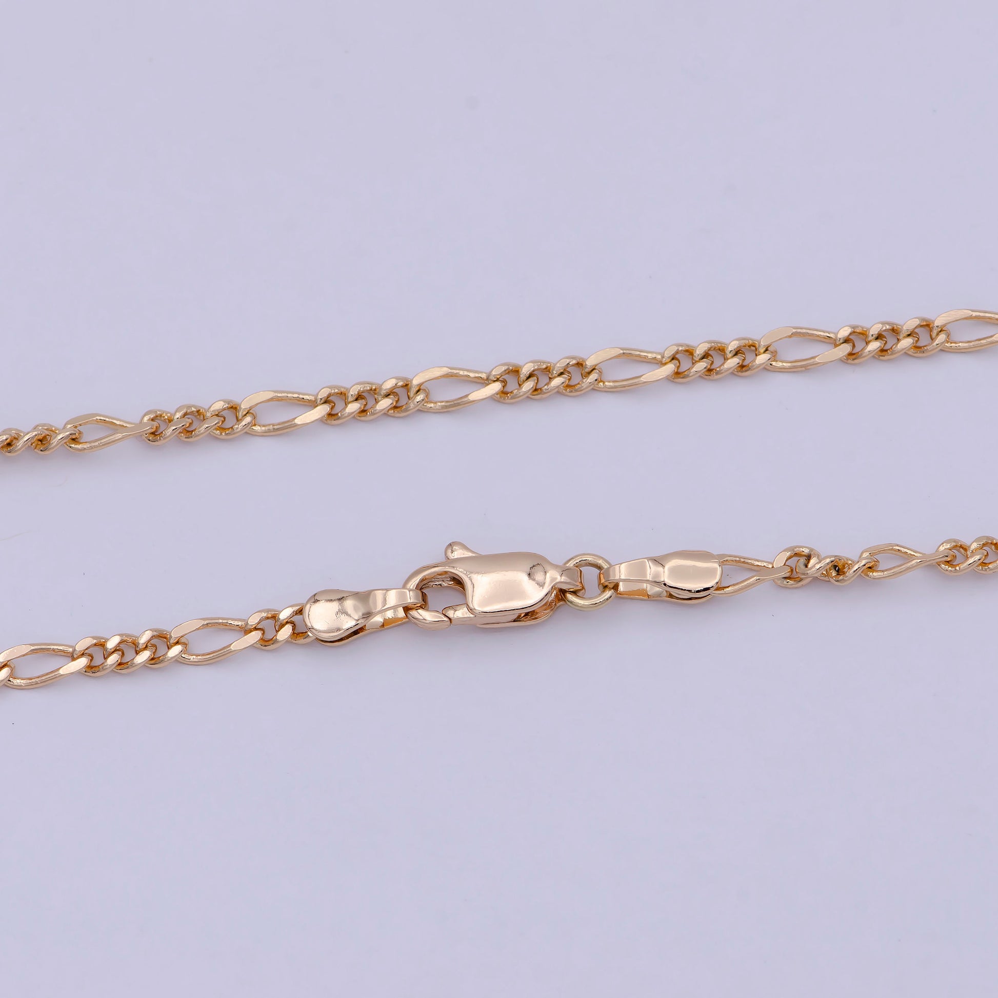 18K Gold Filled 2.4mm Link Figaro Chain For Wholesale Necklace Dainty Jewelry Making Supplies WA-767