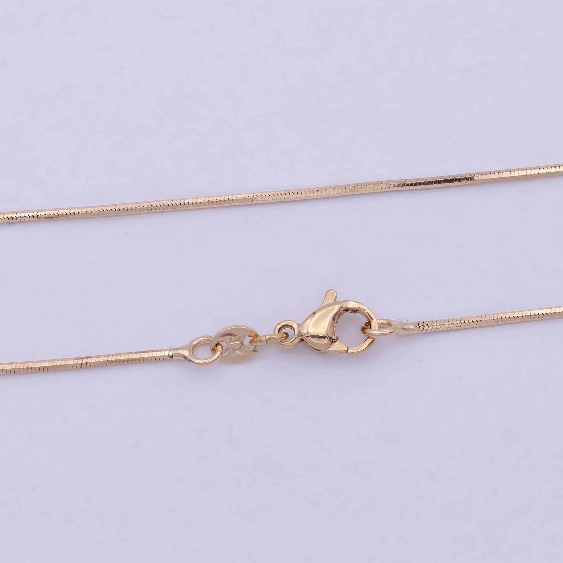 Dainty Round Snake Chain Herringbone Chain Necklace 17.5 Inch ready to wear WA-800