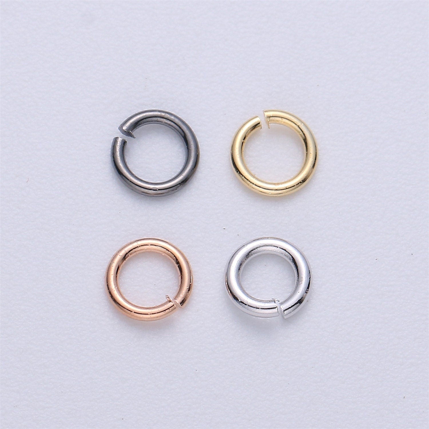 1 Pack 0.8mm x 6mm Gold Filled Jump Ring Size 0.8x6mm Jewelry Kit Supplies For DIY Jewelry Making in 4 Colors - O-018 - 021