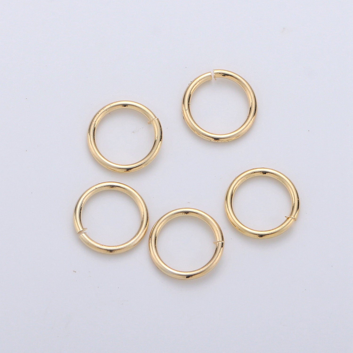 1 Pack 0.8mm x 7mm Gold Filled Jump Ring Connectors for Jewelry Making in Gold or Silver- O-022 - 023