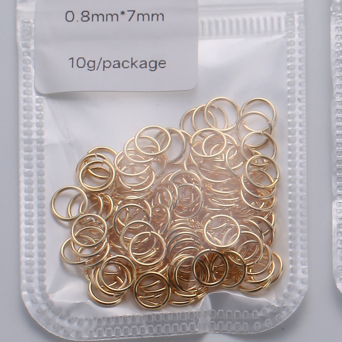 1 Pack 0.8mm x 7mm Gold Filled Jump Ring Connectors for Jewelry Making in Gold or Silver- O-022 - 023