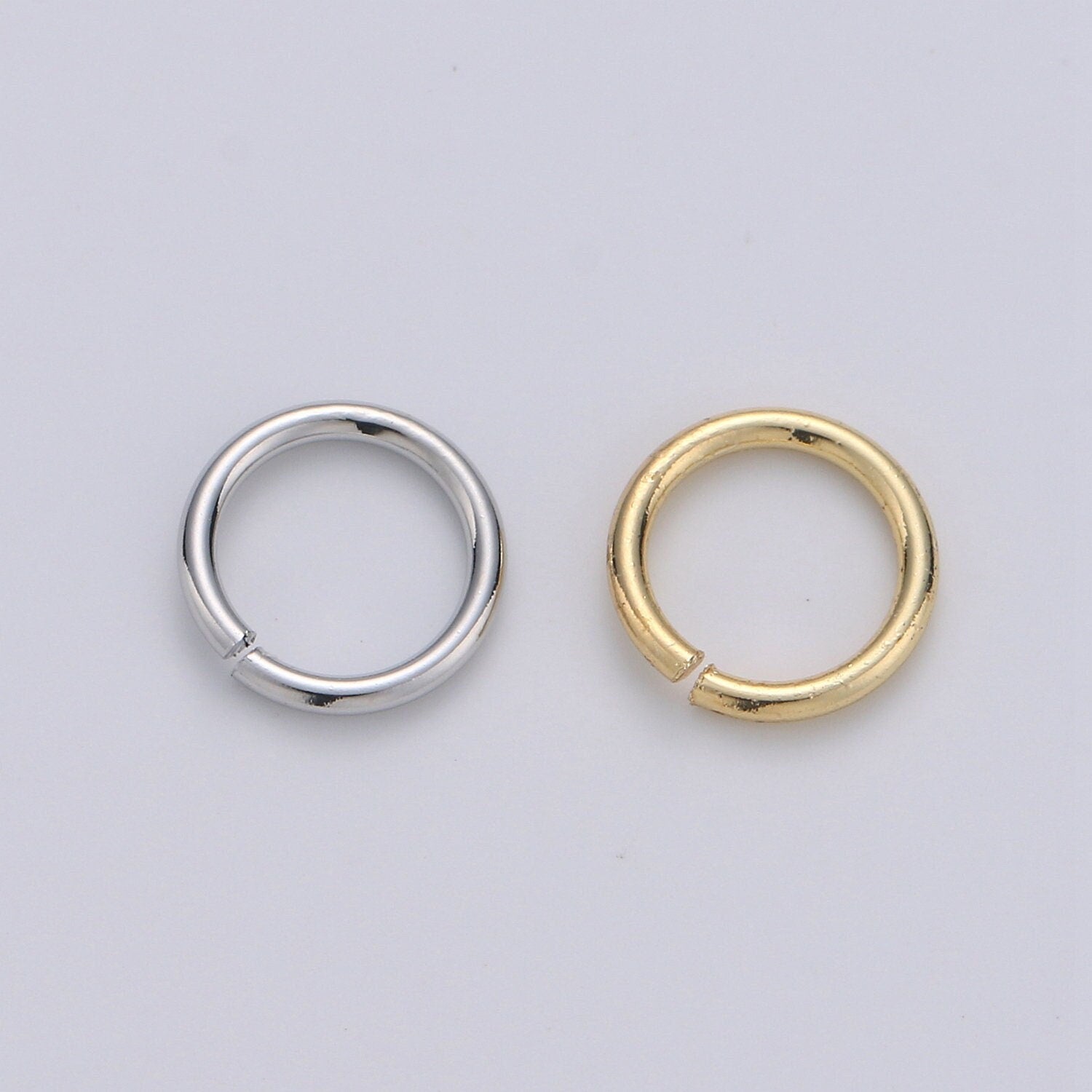 1 Pack 1mm x 8mm Gold Filled Jump Ring Connectors for Jewelry Making in Gold or Silver | O-034 - O-035