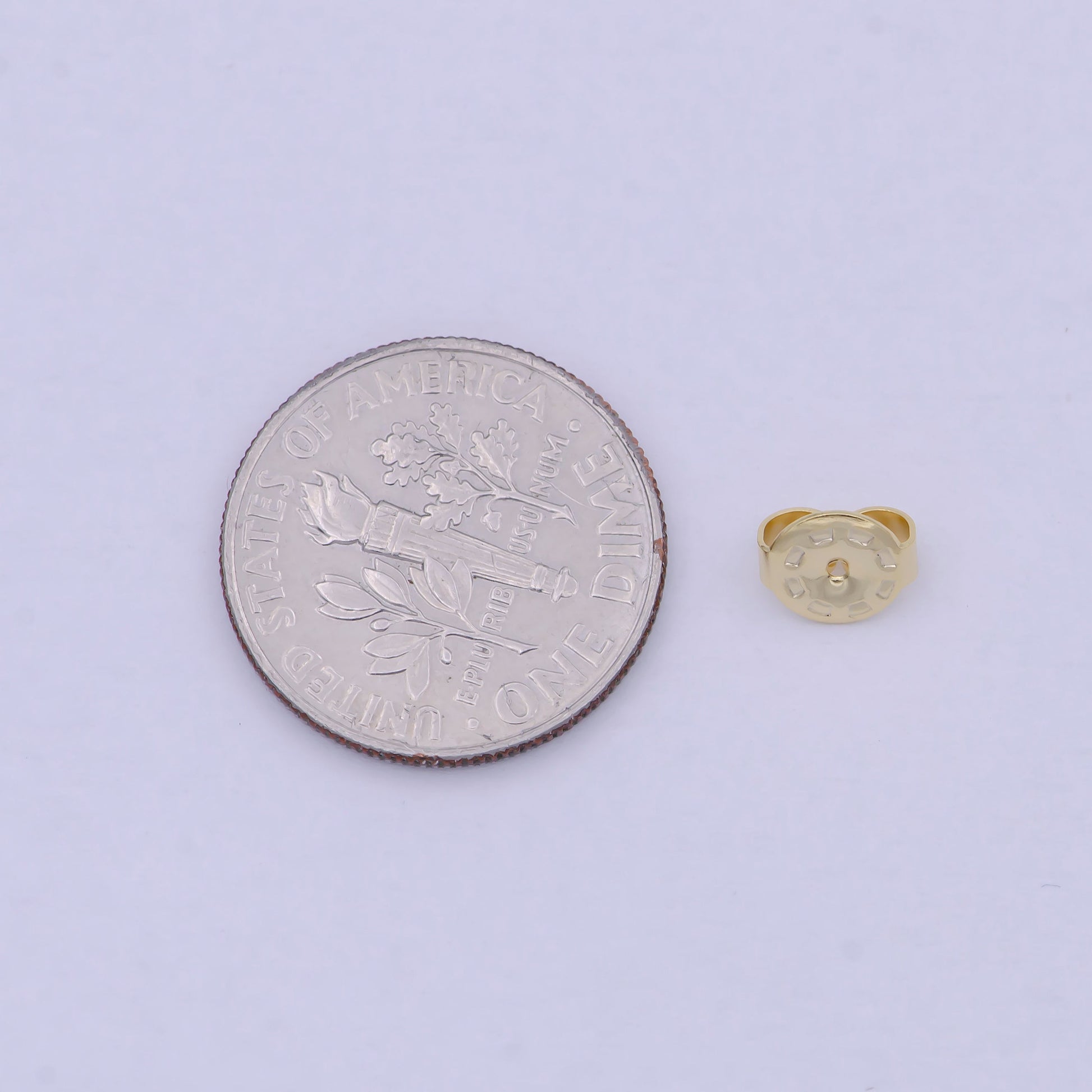 5mm Gold Push Backs findings| Replacement Backing | Butterfly Earring Backs | Earring Jewelry Making Finding K-353