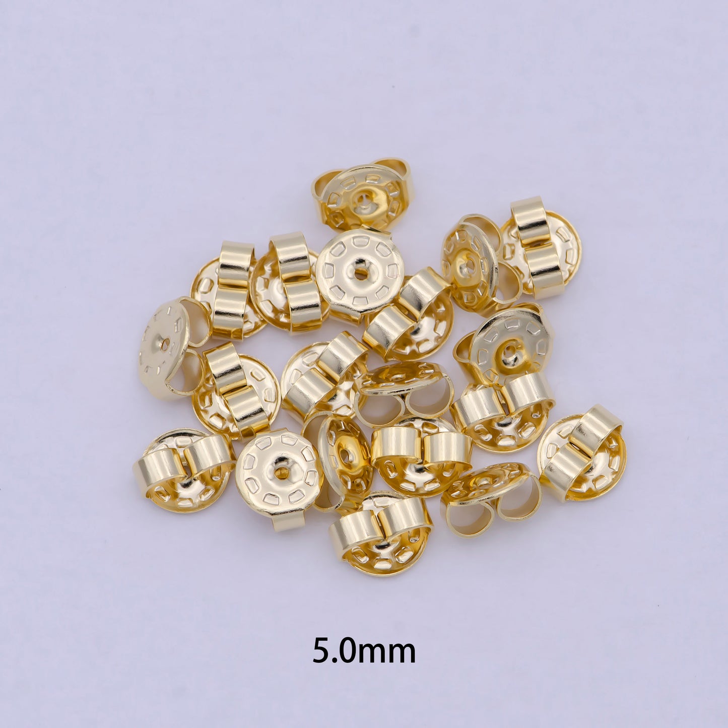 5mm Gold Push Backs findings| Replacement Backing | Butterfly Earring Backs | Earring Jewelry Making Finding K-353