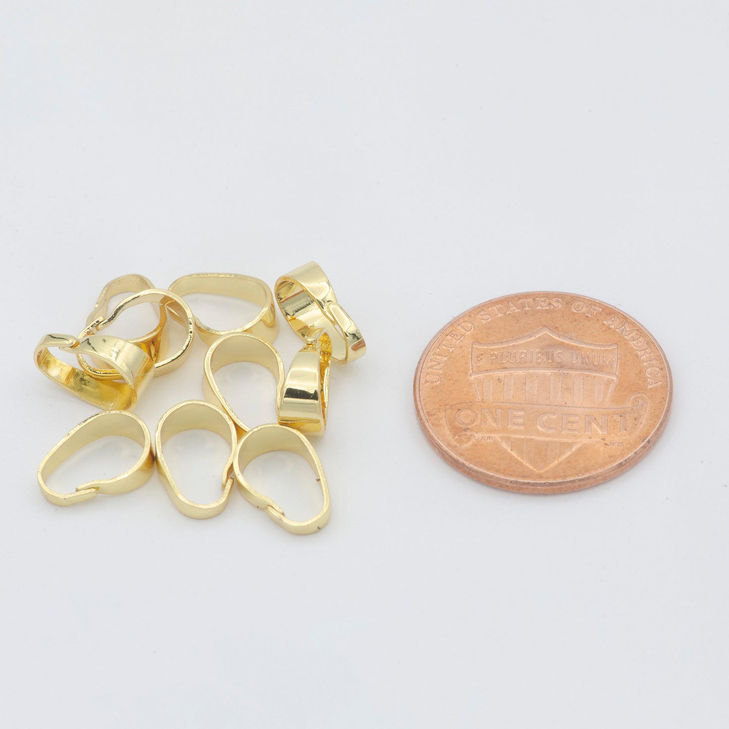 Gold Open Jump Rings 9x3x6 mm Gold Filled Pendant Hook Jewelry Supplies For DIY Jewelry Making Necklace - L-479