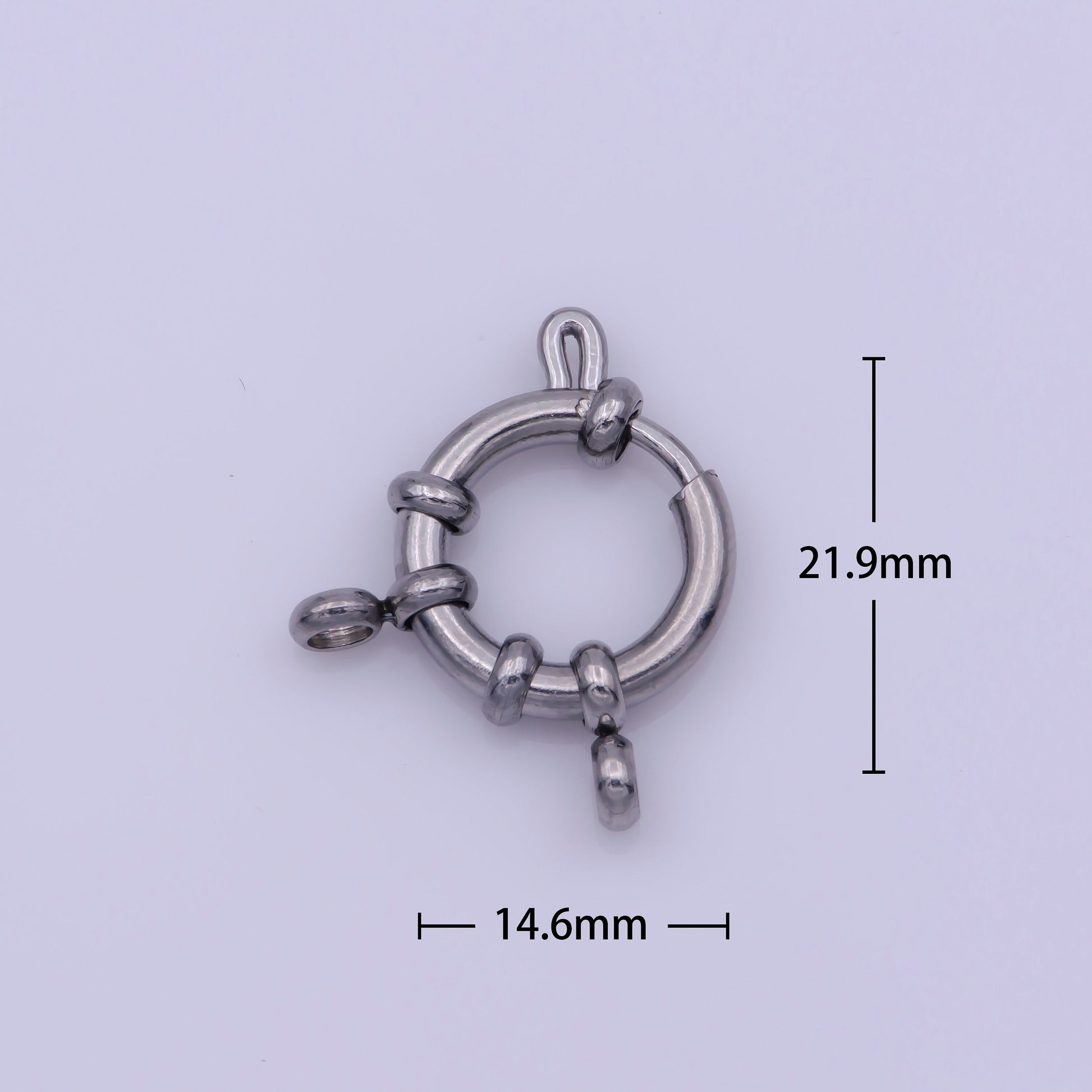 Silver Sailor Clasp, Large Spring Ring Include Loops 22mm, 24mm, Necklace Bracelet Finding | L-551 L-552