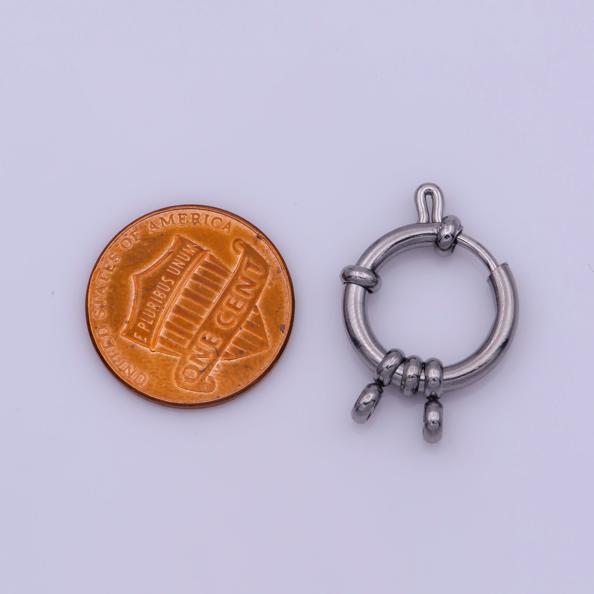 Silver Sailor Clasp, Large Spring Ring Include Loops 22mm, 24mm, Necklace Bracelet Finding | L-551 L-552