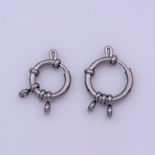 Silver Sailor Clasp, Large Spring Ring Include Loops 22mm, 24mm, Necklace Bracelet Finding | L-551 L-552