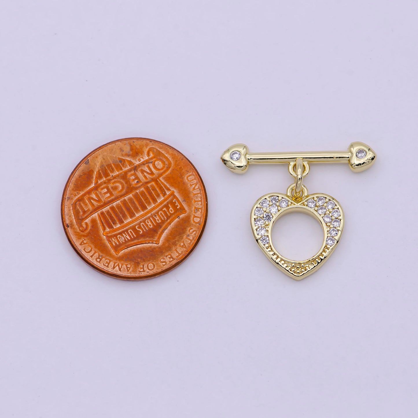 Wholesale Gold Toggle Clasp, Heart OT Clasp Fancy Design OT Clasp Bulk Supply for Bracelet Necklace Component L-621