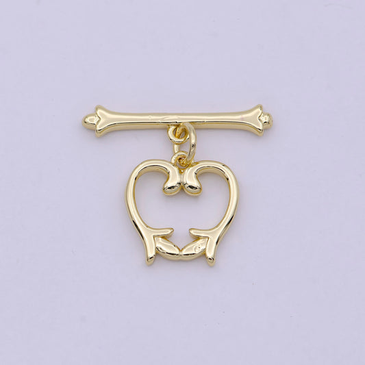 Wholesale Gold Toggle Clasp, Vintage OT Clasp Fancy Design OT Clasp Bulk Supply for Bracelet Necklace Component L-626