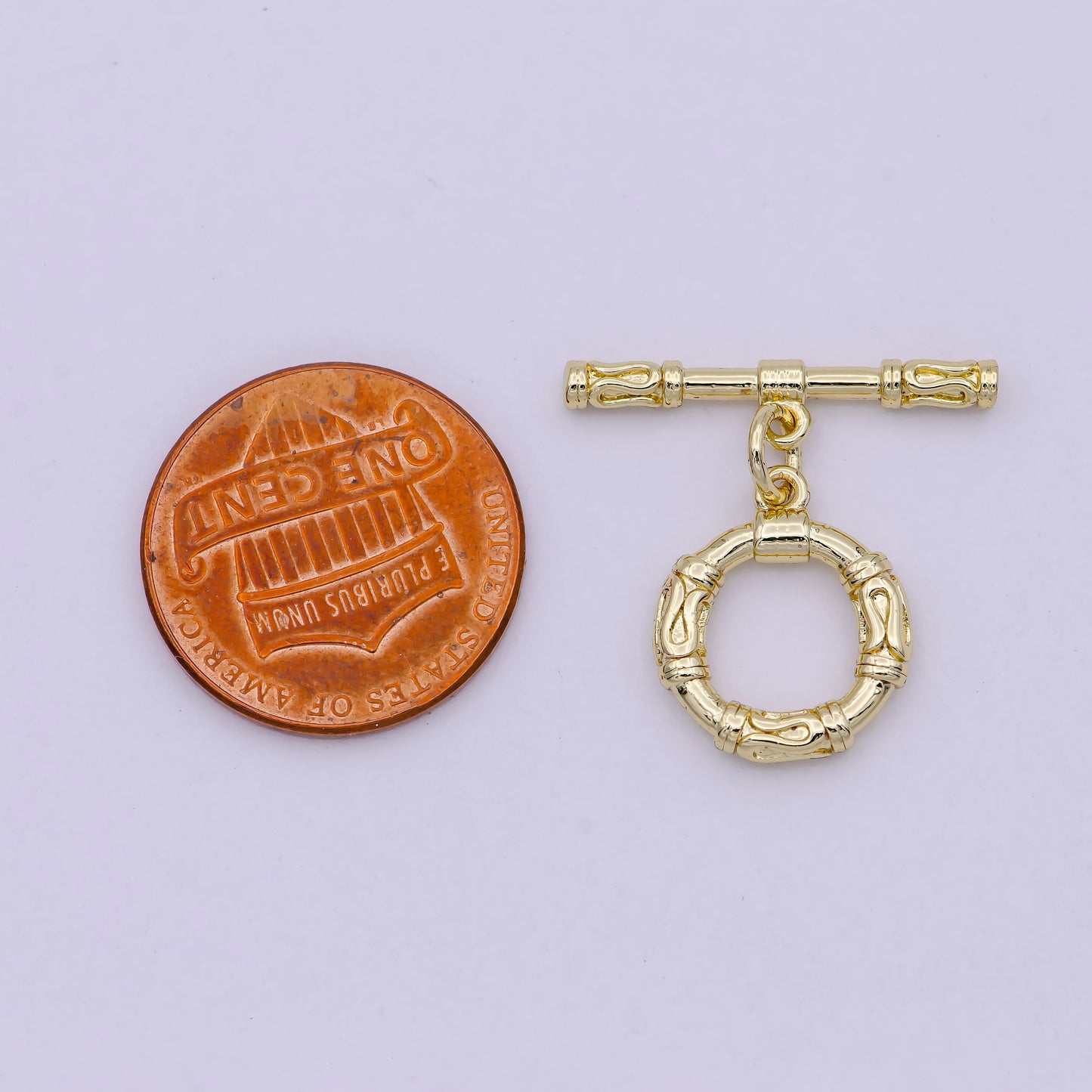 Wholesale Gold Toggle Clasp, OT Clasp Fancy Design OT Clasp Bulk Supply for Bracelet Necklace Component L-629