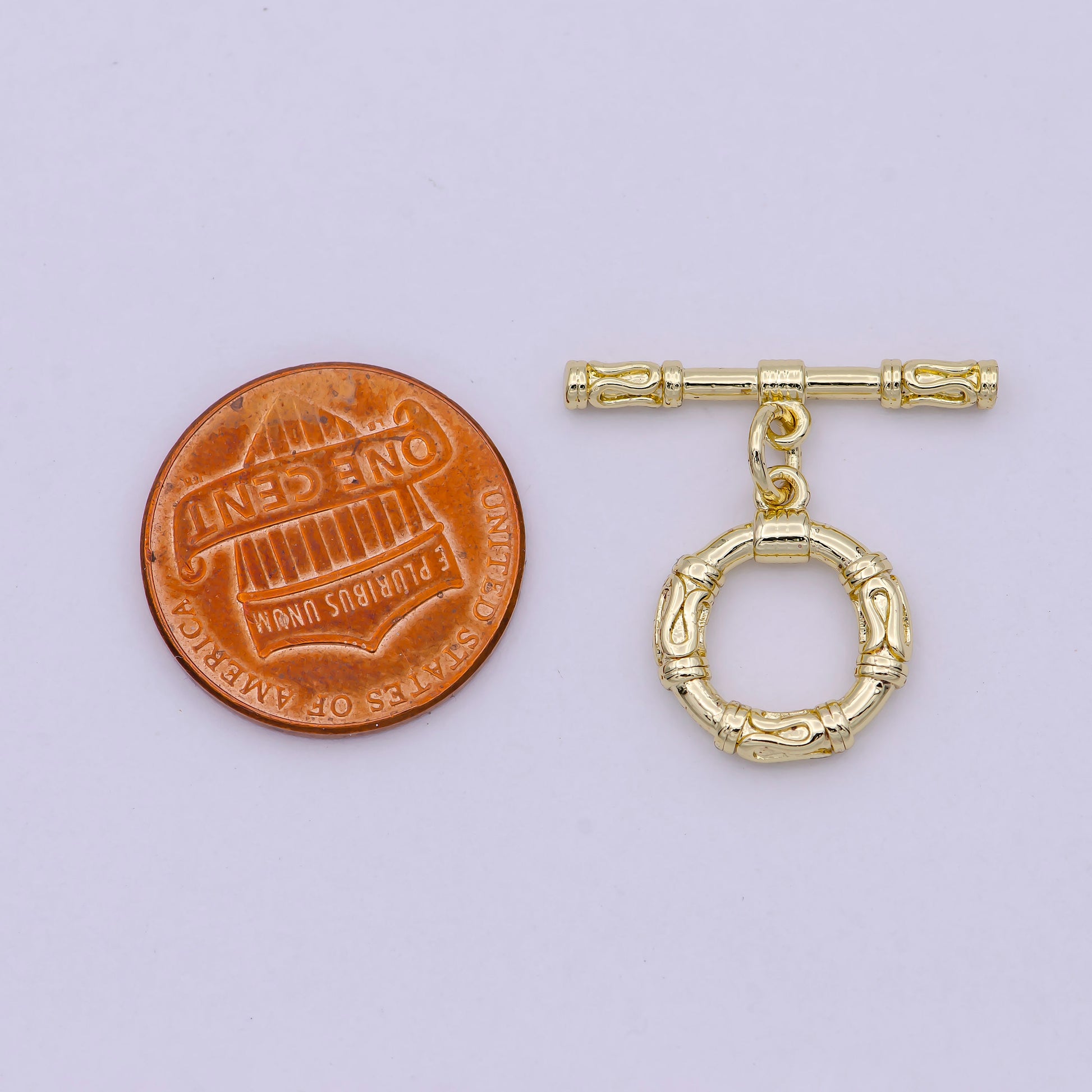Wholesale Gold Toggle Clasp, OT Clasp Fancy Design OT Clasp Bulk Supply for Bracelet Necklace Component L-629
