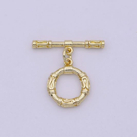 Wholesale Gold Toggle Clasp, OT Clasp Fancy Design OT Clasp Bulk Supply for Bracelet Necklace Component L-629