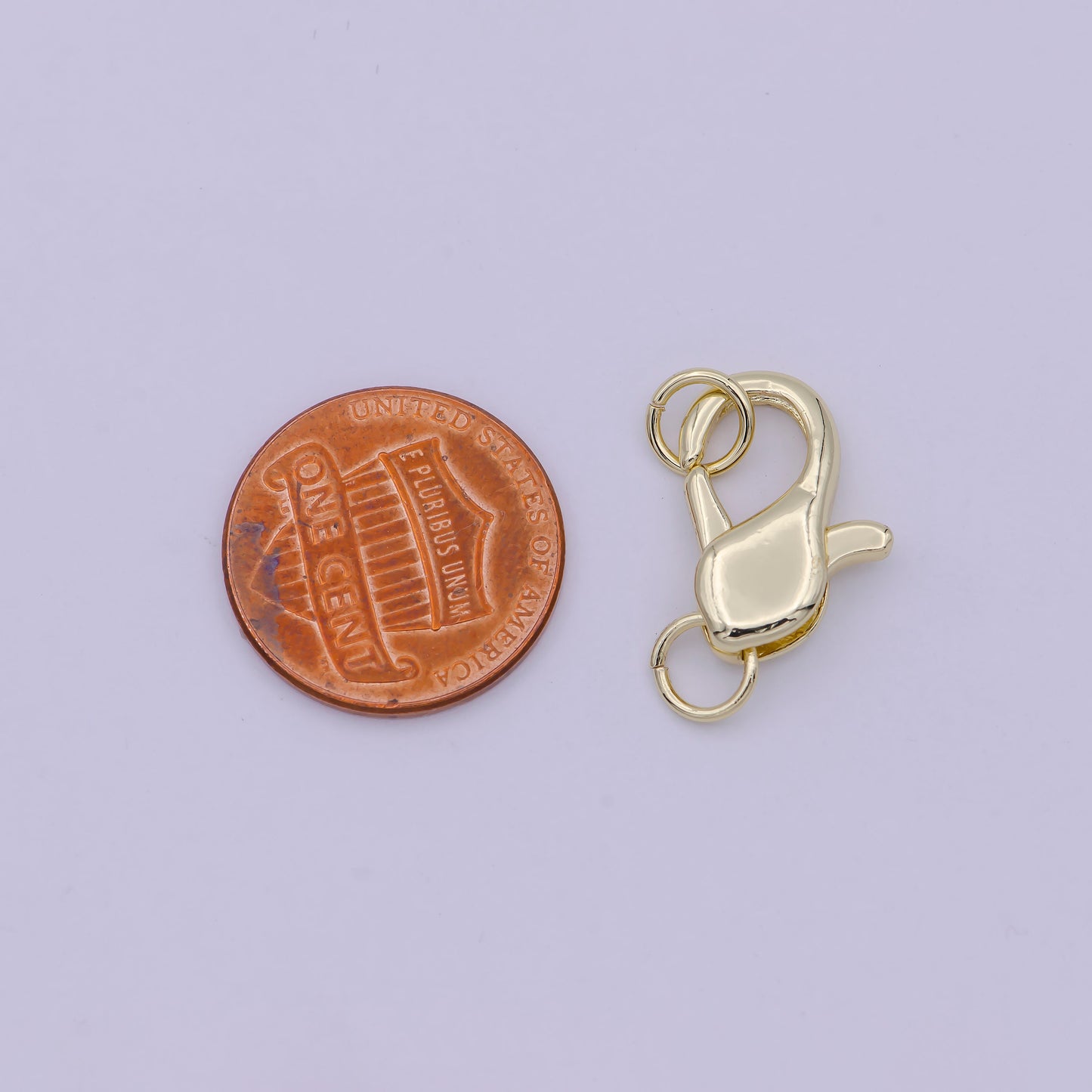 Dainty 14K Gold Filled Simple Lobster Claw Clasp with Jump Ring DIY Minimalist Jewelry Supplies L-668