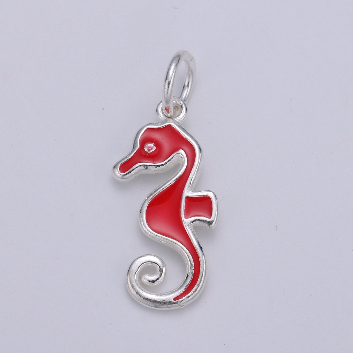 Dainty Seahorse Charm Sterling Silver S925 Sea Horse Pendant Animal Under The Sea Jewelry Inspired