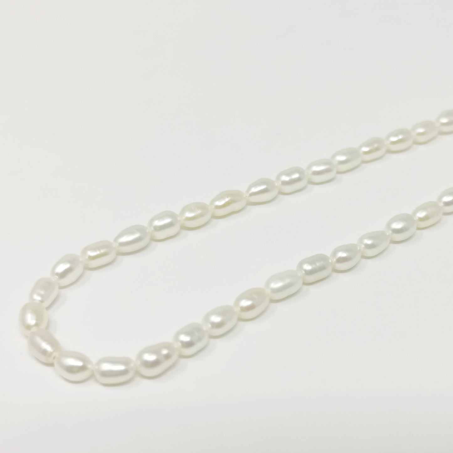 Tiny Natural White Oval Rice Freshwater Pearl Beads Awesome Luster Quality Genuine Cultured Freshwater Small Pearls 3.3mm-3.5mm AAA WA-036