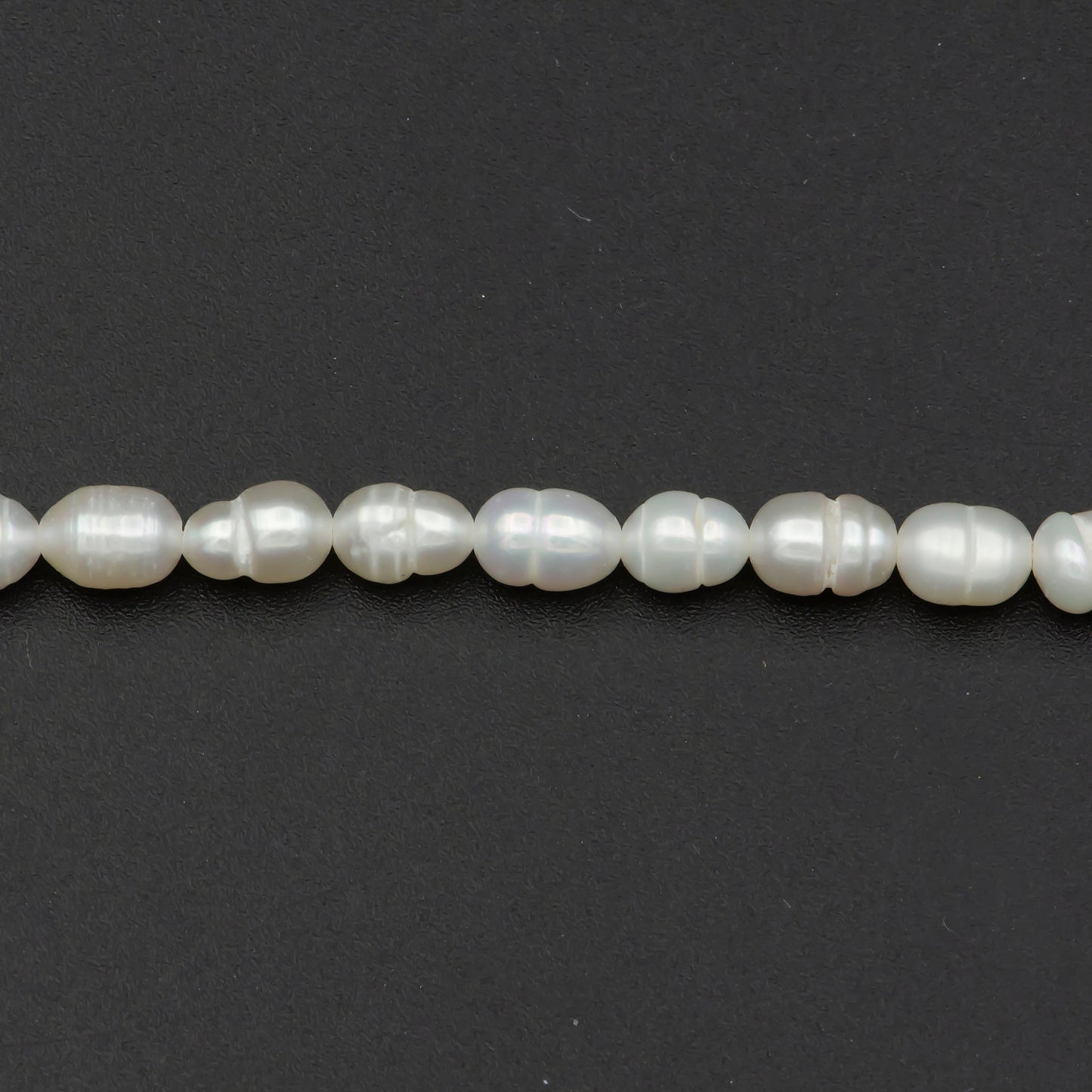 Natural White Oval Rice Freshwater Pearl Beads Awesome Luster Quality Genuine Cultured Fresh water Small Seed Pearls 4.8mm-5.5mm AAA, WA-548