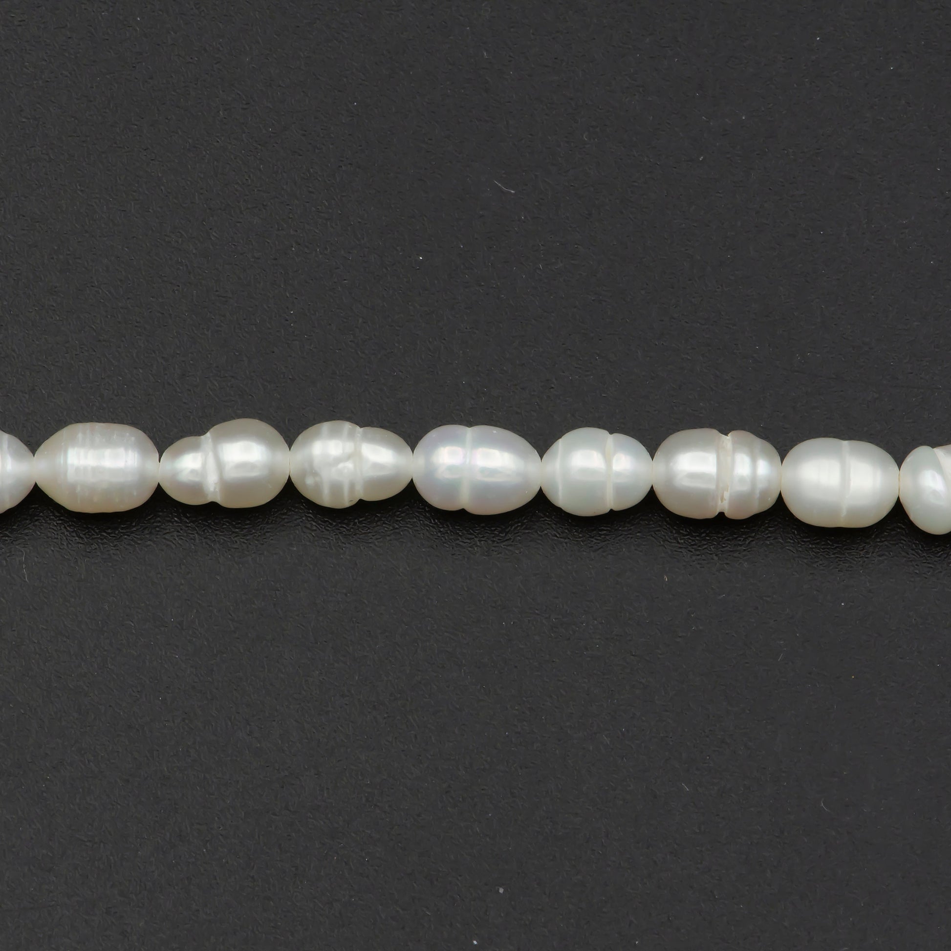 Natural White Oval Rice Freshwater Pearl Beads Awesome Luster Quality Genuine Cultured Fresh water Small Seed Pearls 4.8mm-5.5mm AAA, WA-548