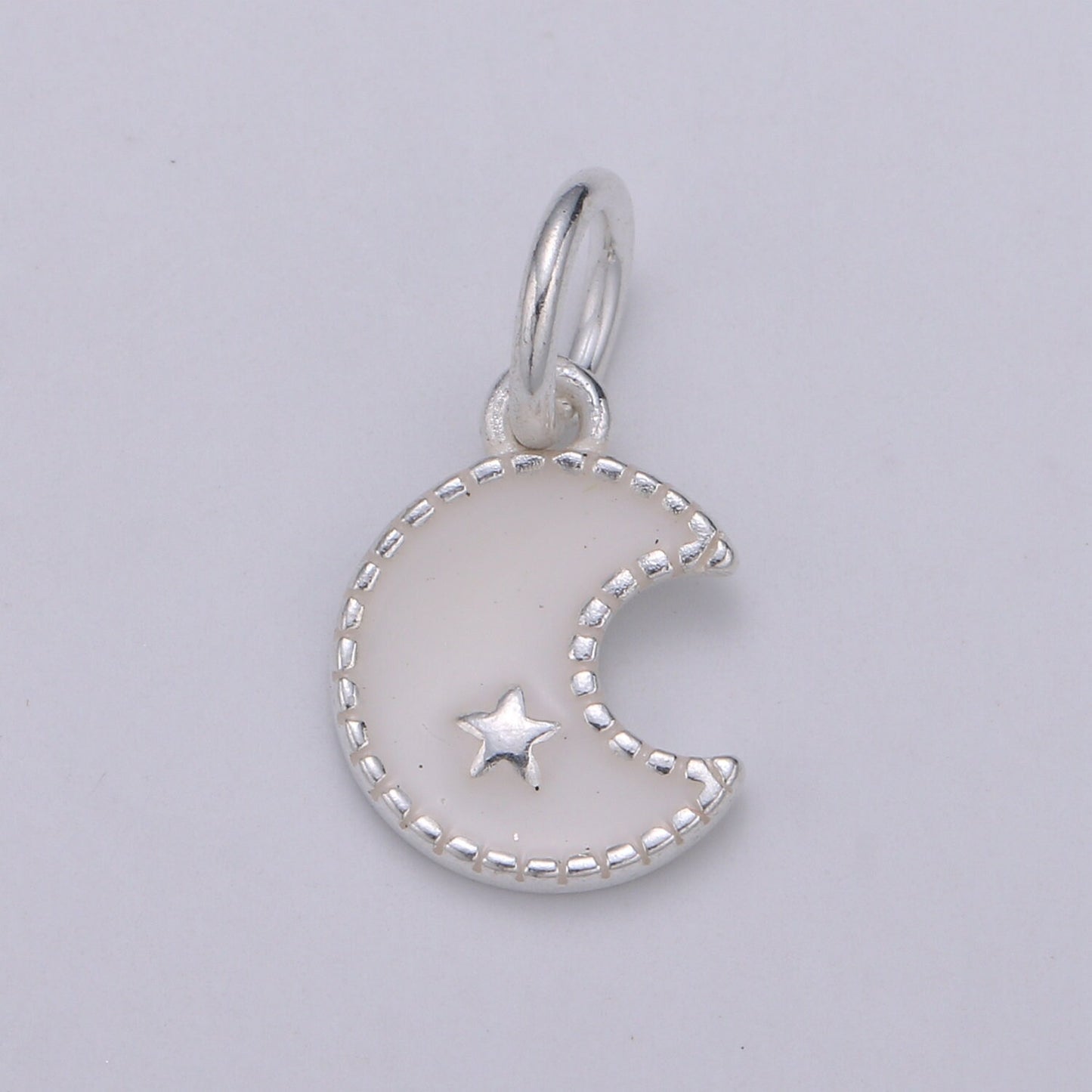 Mini Crescent Moon s925 Sterling Silver Jewelry findings Celestial Pendant Jewelry Inspired for Bracelet Earring Necklace Component