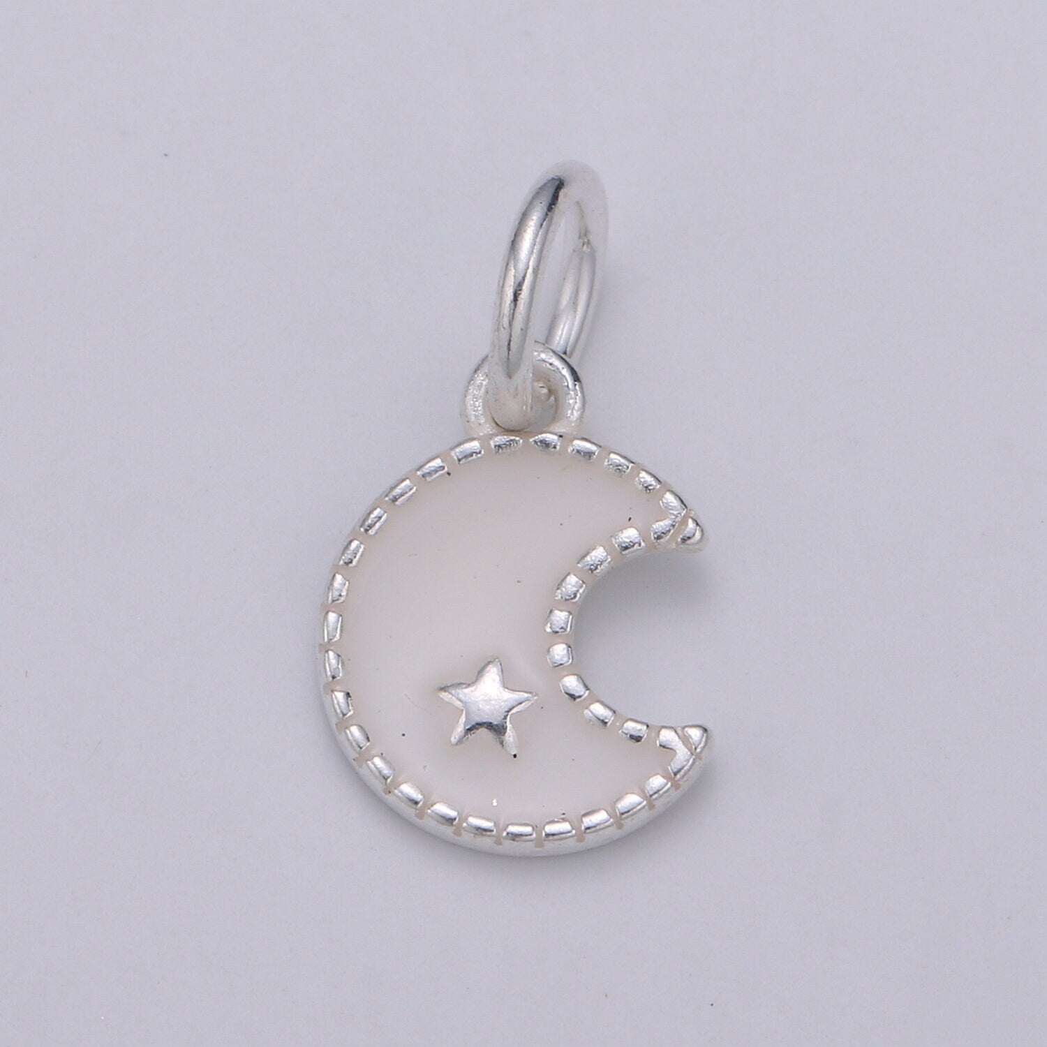 Mini Crescent Moon s925 Sterling Silver Jewelry findings Celestial Pendant Jewelry Inspired for Bracelet Earring Necklace Component