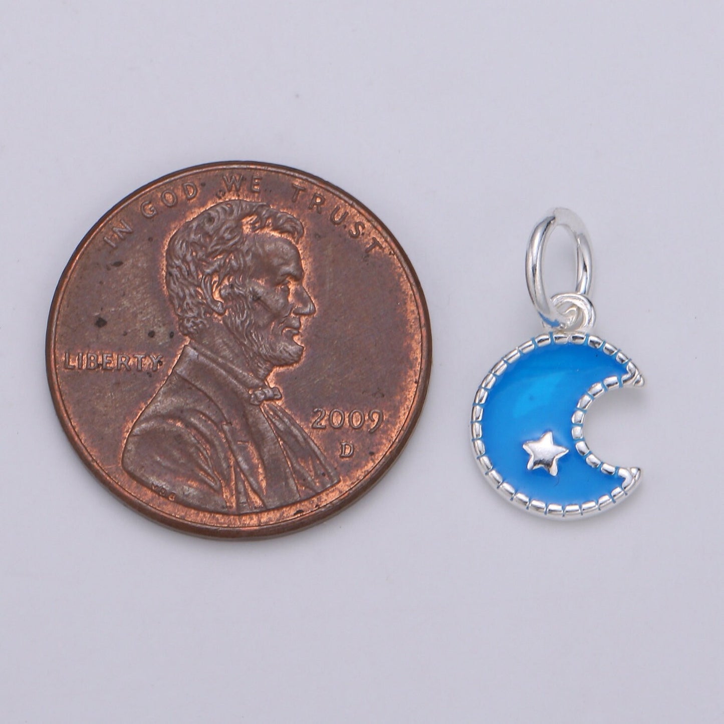 Mini Crescent Moon s925 Sterling Silver Jewelry findings Celestial Pendant Jewelry Inspired for Bracelet Earring Necklace Component