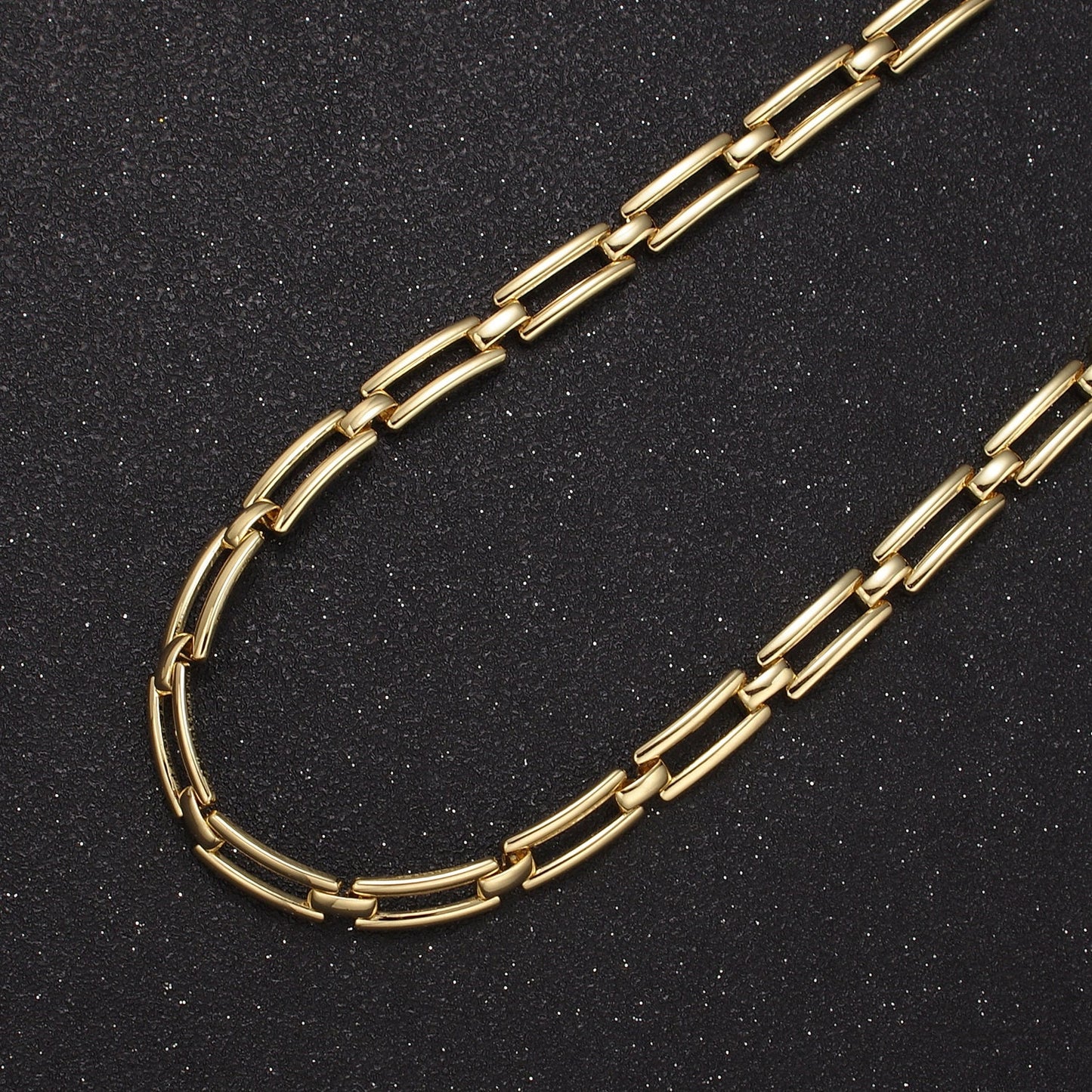 24K Gold Filled Designed Chain, Curved 12.6X5.4mm Chain For Statement Jewelry Bracelet Making | ROLL-701