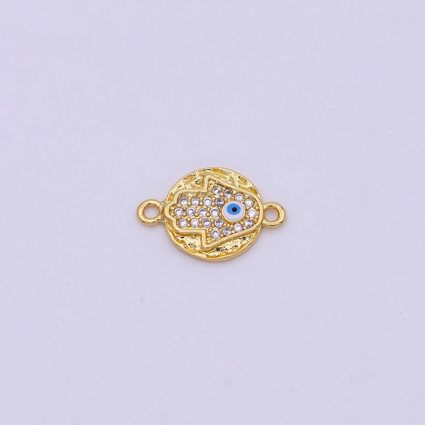 Mini Gold Evil Eye Connector for DIY Fashion Jewelry Making Bracelet, Necklace Earring Supply F-766