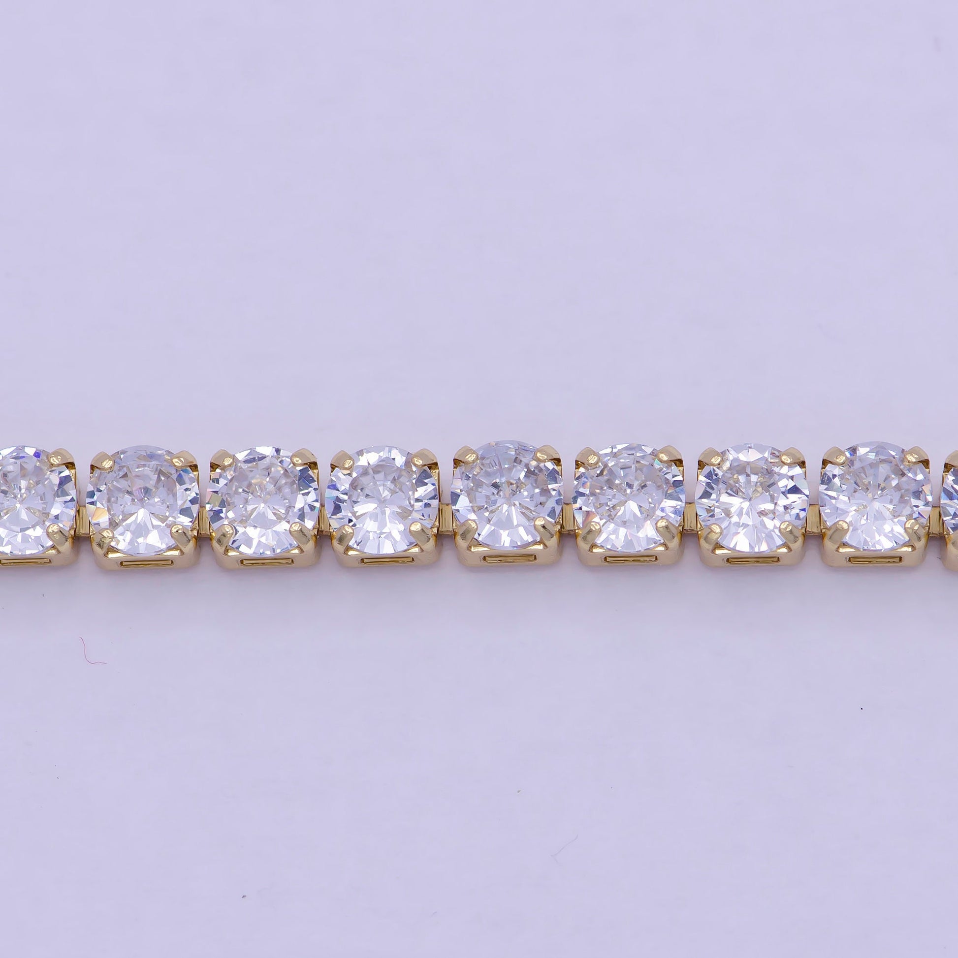 Classic Gold Tennis Bracelet, Cubic Zirconia Dainty Diamond Bracelet for Minimalist Jewelry WA-789