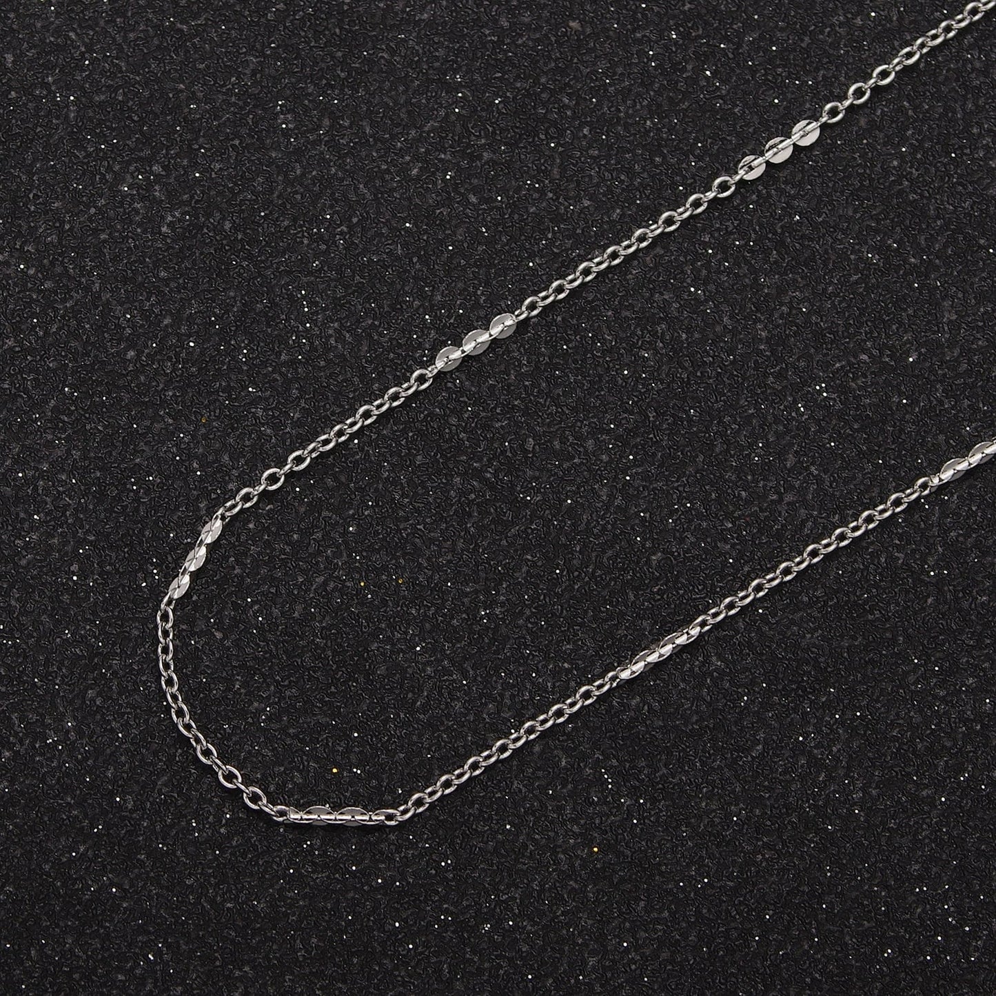 Silver Cable Chain Bracelet Making Supplies Dainty Chain Wholesale Chain by yard for Bracelet Necklace Anklet Supply Roll-693