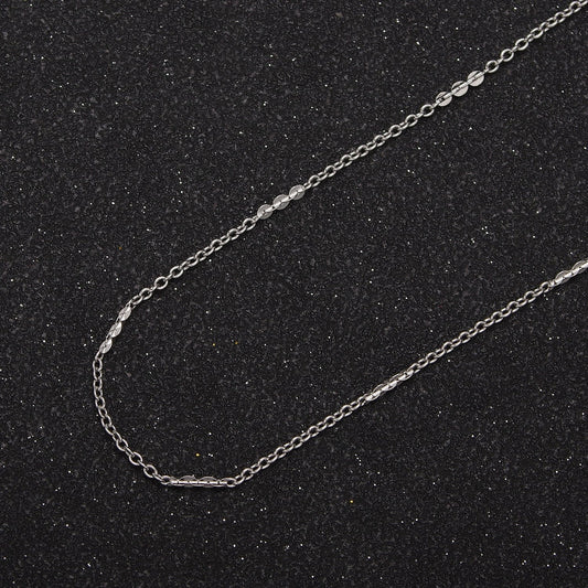 Silver Cable Chain Bracelet Making Supplies Dainty Chain Wholesale Chain by yard for Bracelet Necklace Anklet Supply Roll-693