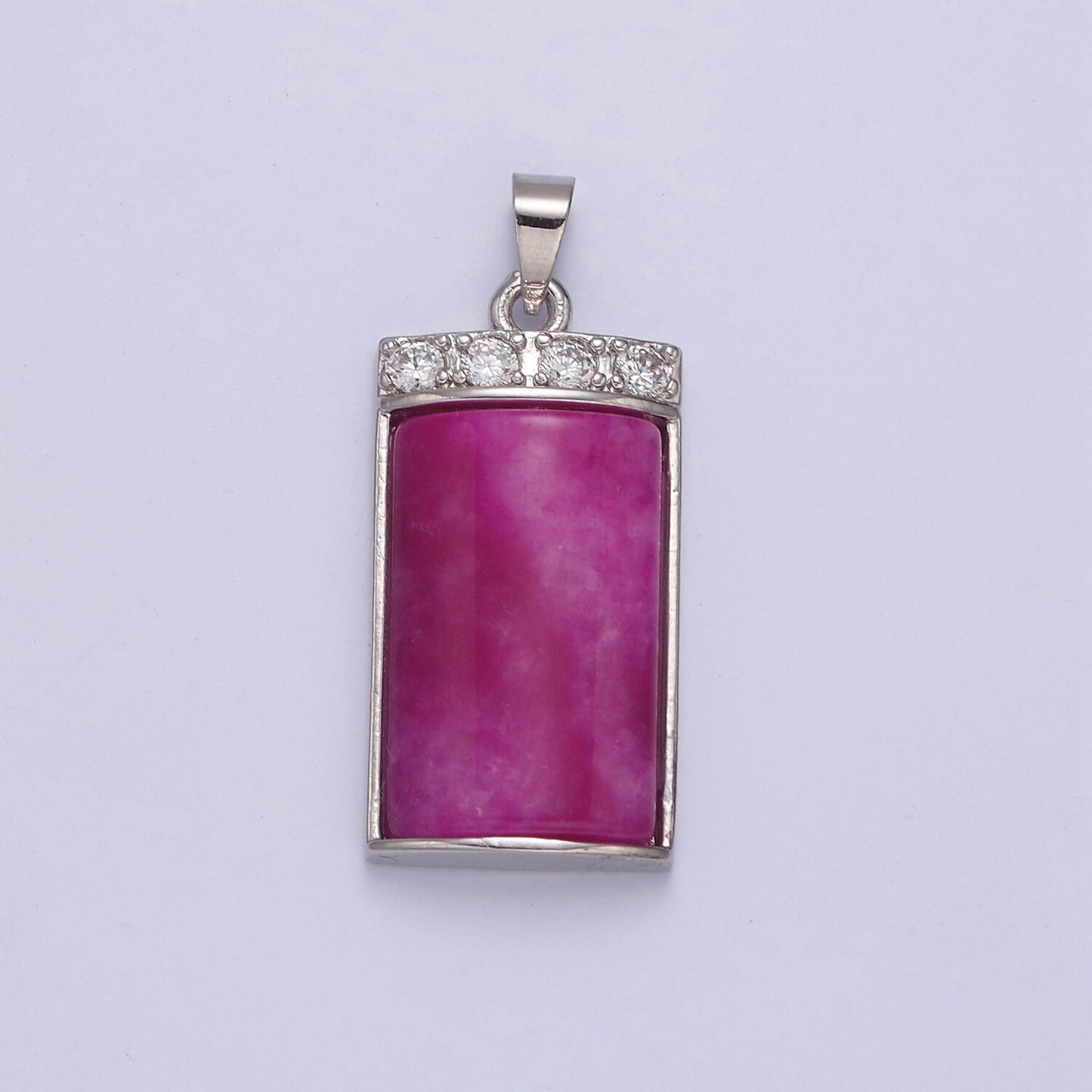 Purple Jade Pendant Vintage Design Drop Charm for Necklace W-632